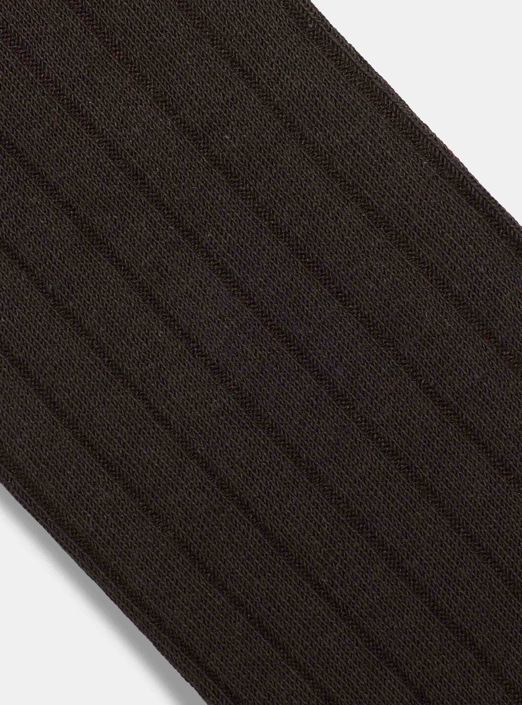 Calzino a costina con ricamo, MARRON