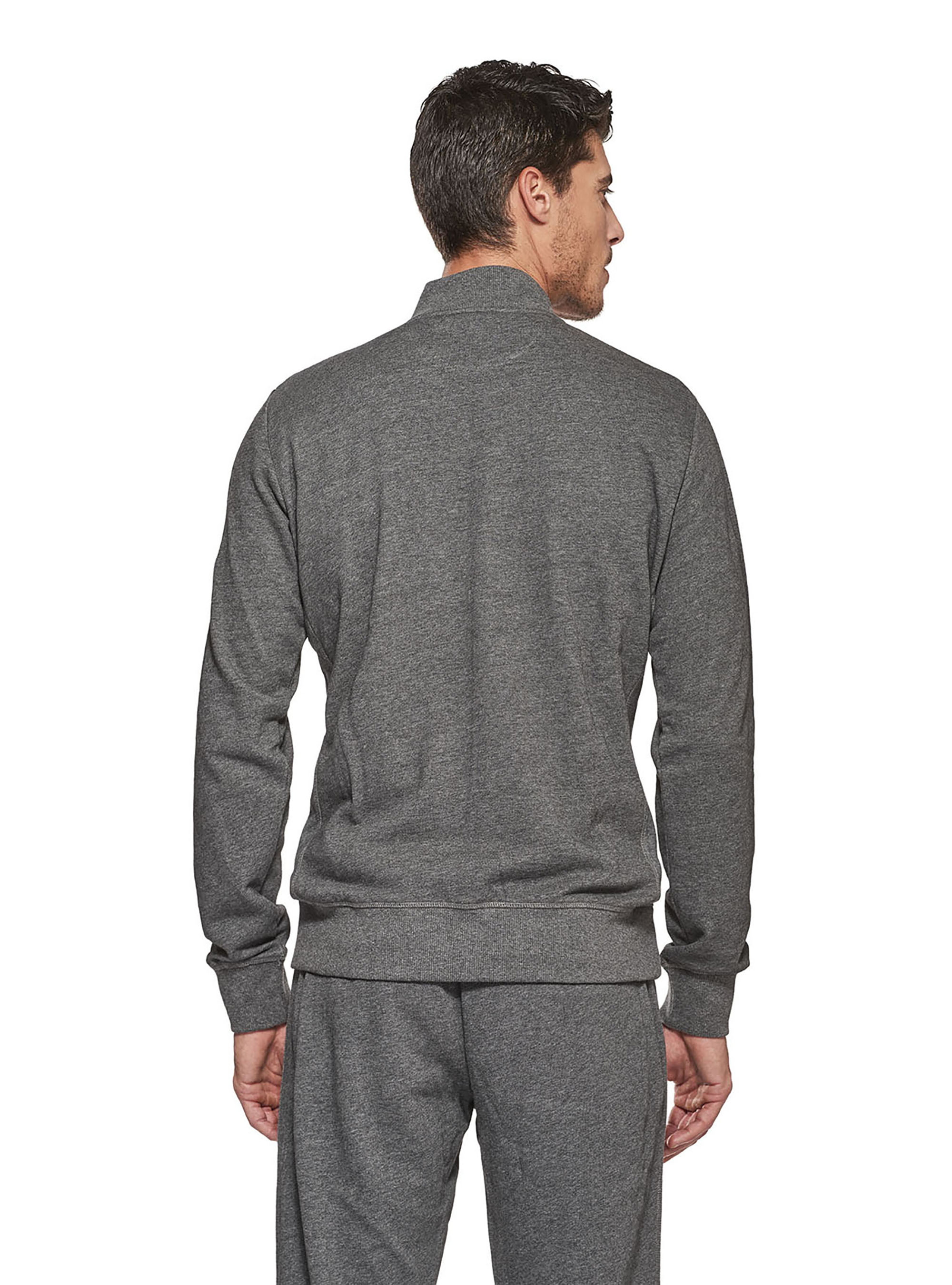 Sudadera de algod&oacute;n 100% con cremalleras selladas al calor, GRIS MARENGO