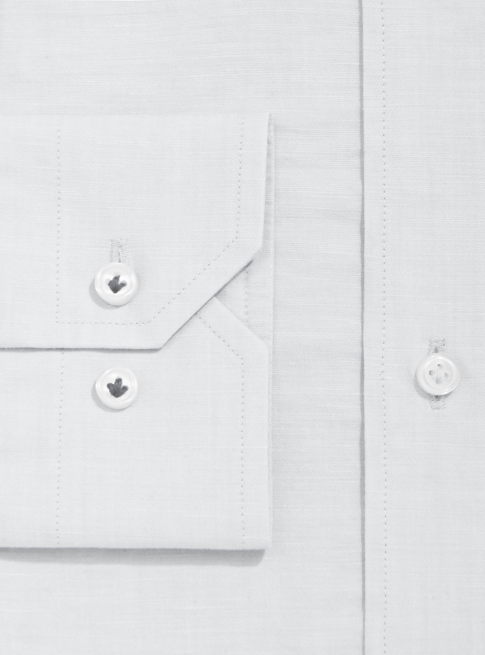 Camisa coreana con bolsillo, BLANCO