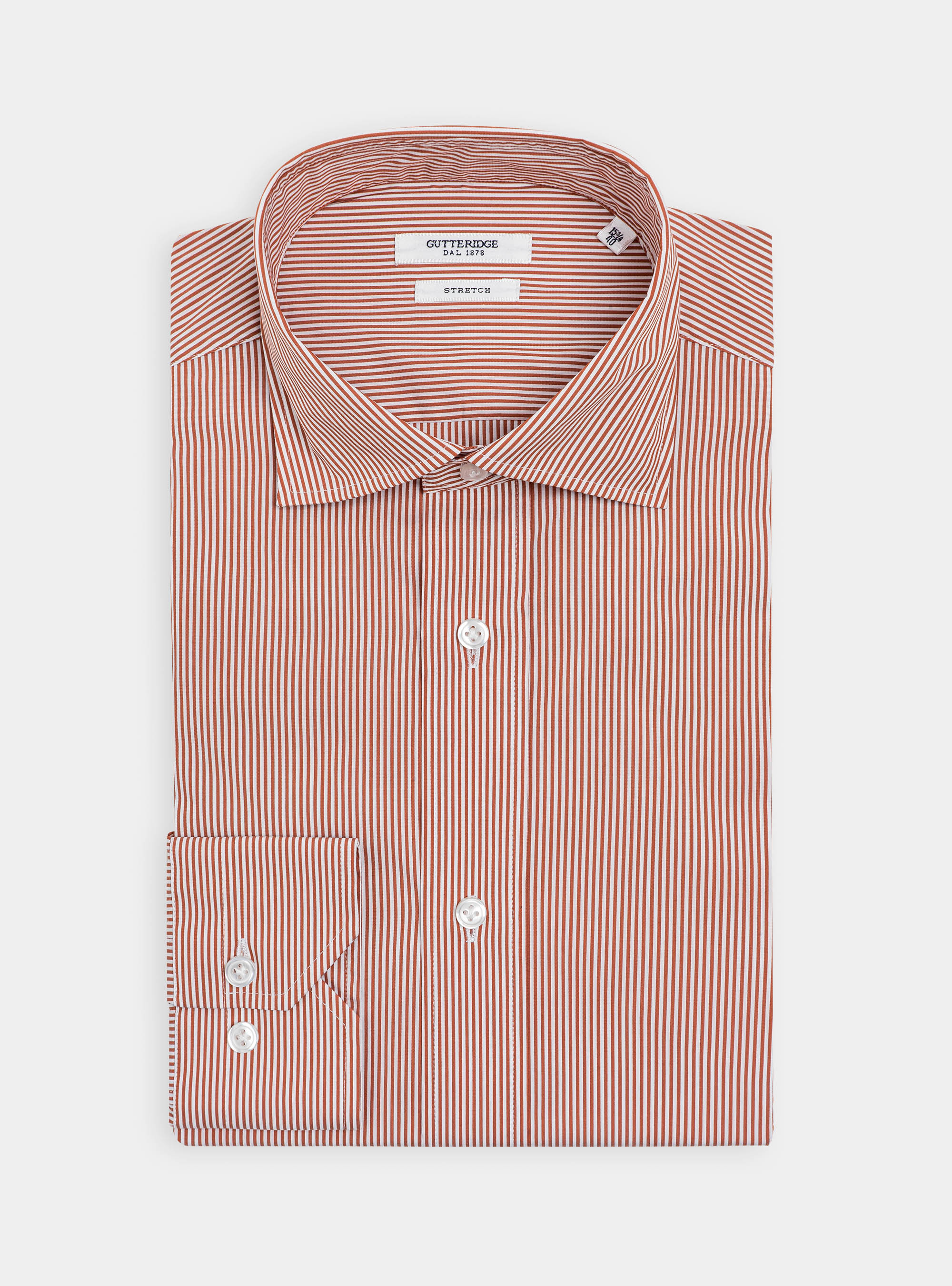 Camicia a righe in popeline stretch, 0713C ZUCCA