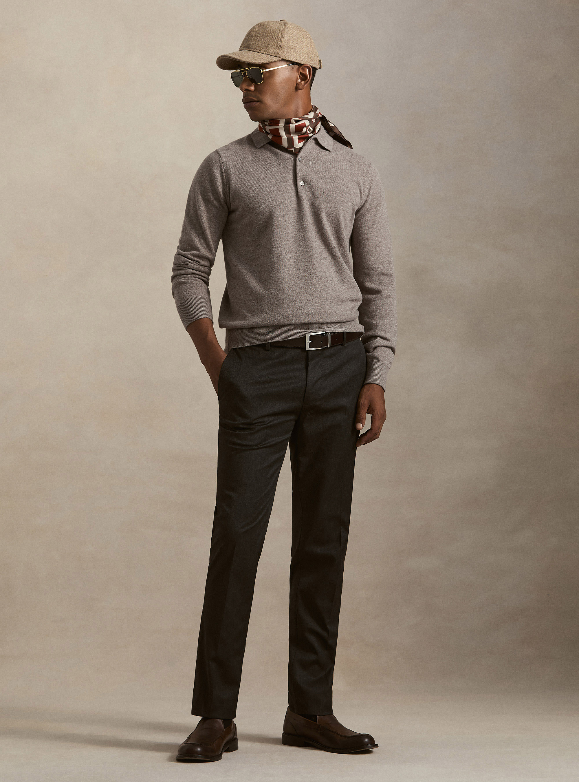 Slim fit classic suit trousers, ASPHALT GREY