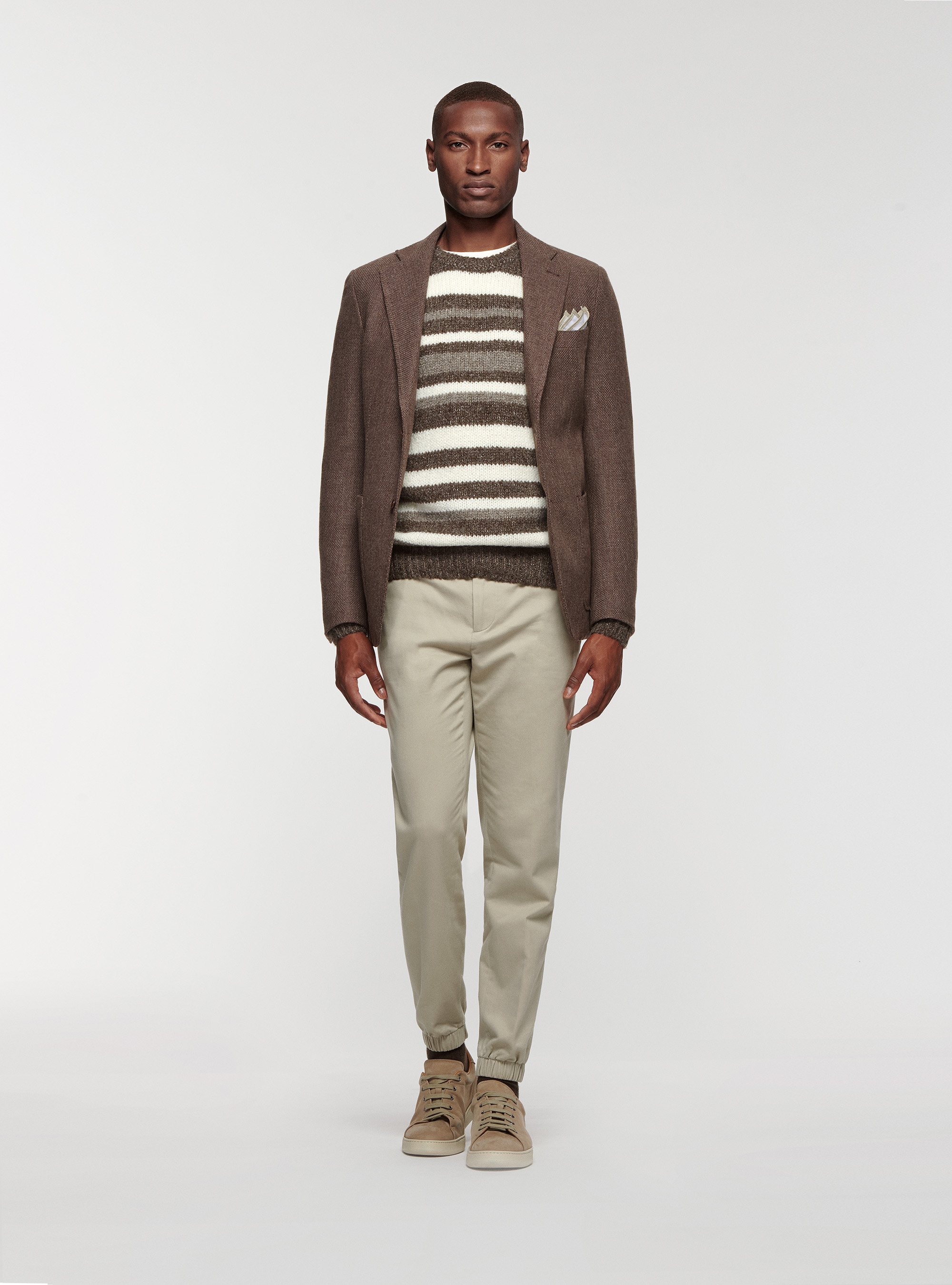 Giacca in lana cotone e cashmere, FANGO