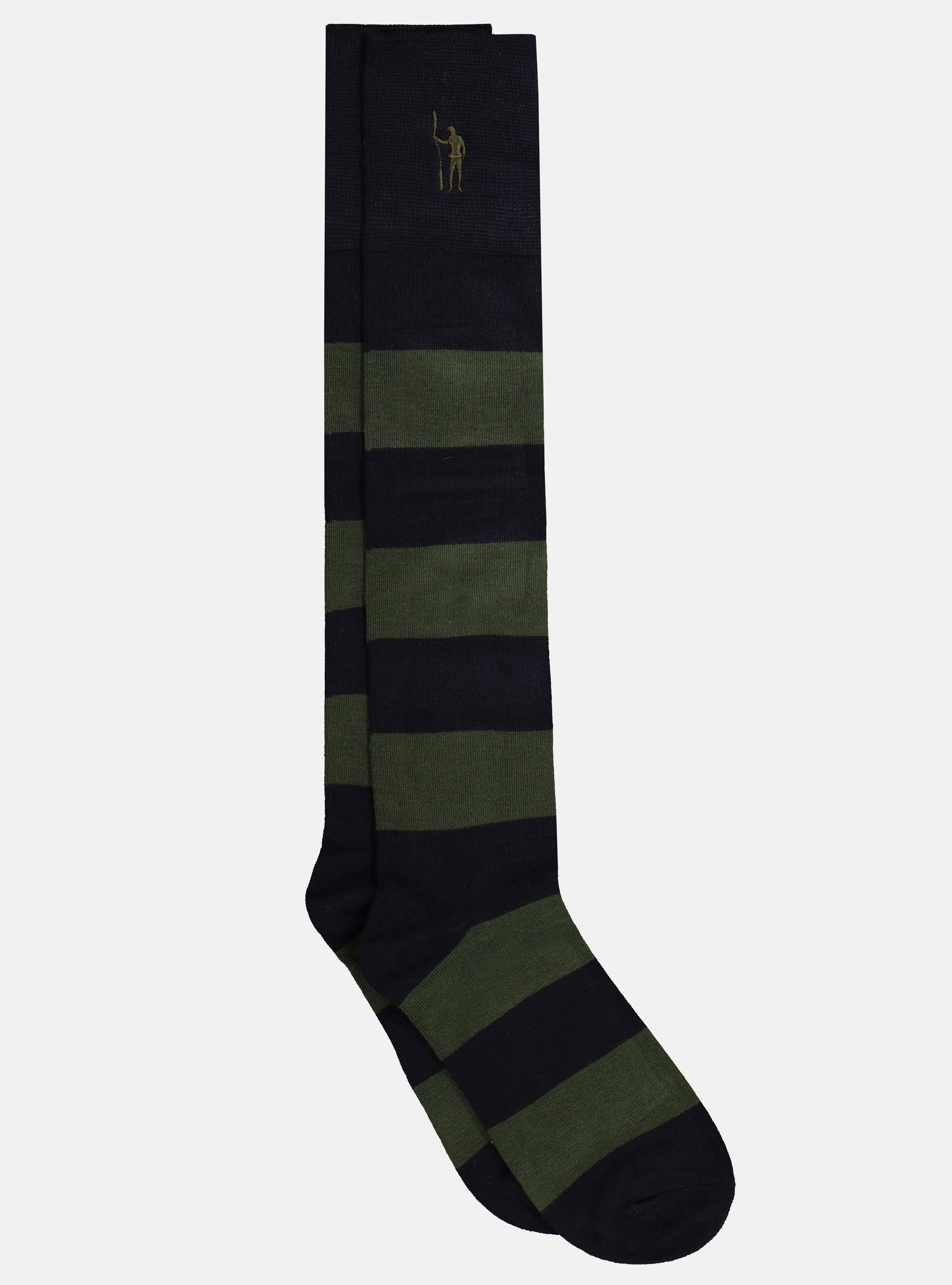 Striped long socks, NAVY BLUE