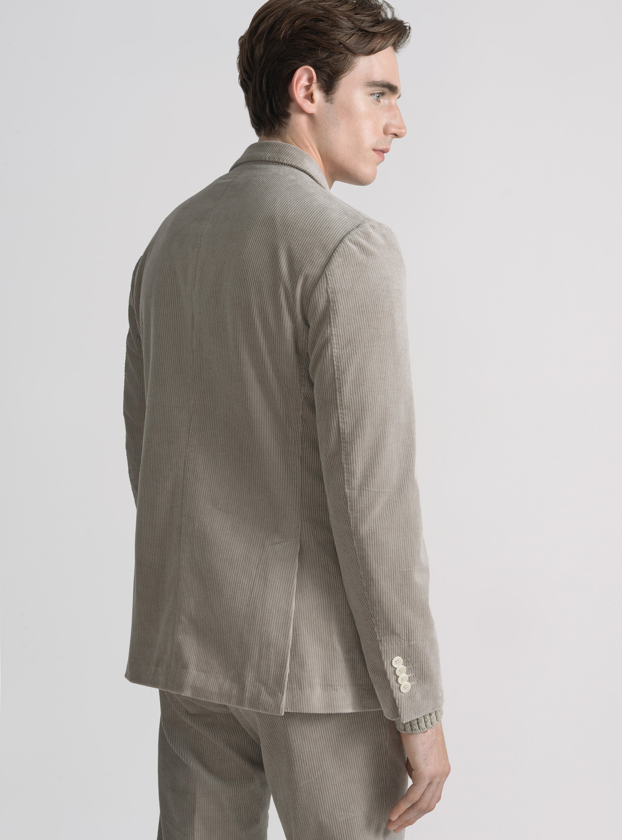 Giacca in velluto a coste di Duca Visconti di Modrone, GRIGIO CHIARO 0256C