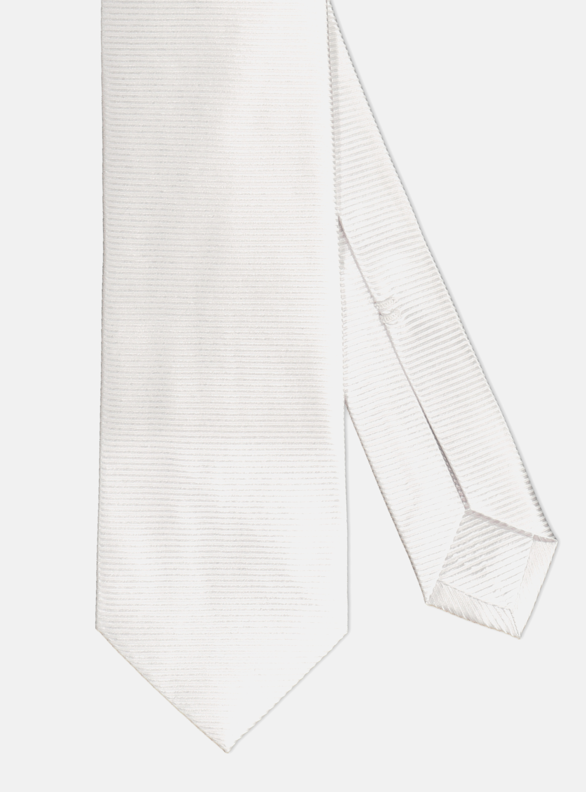Cravatta 5 pieghe in seta, BIANCO