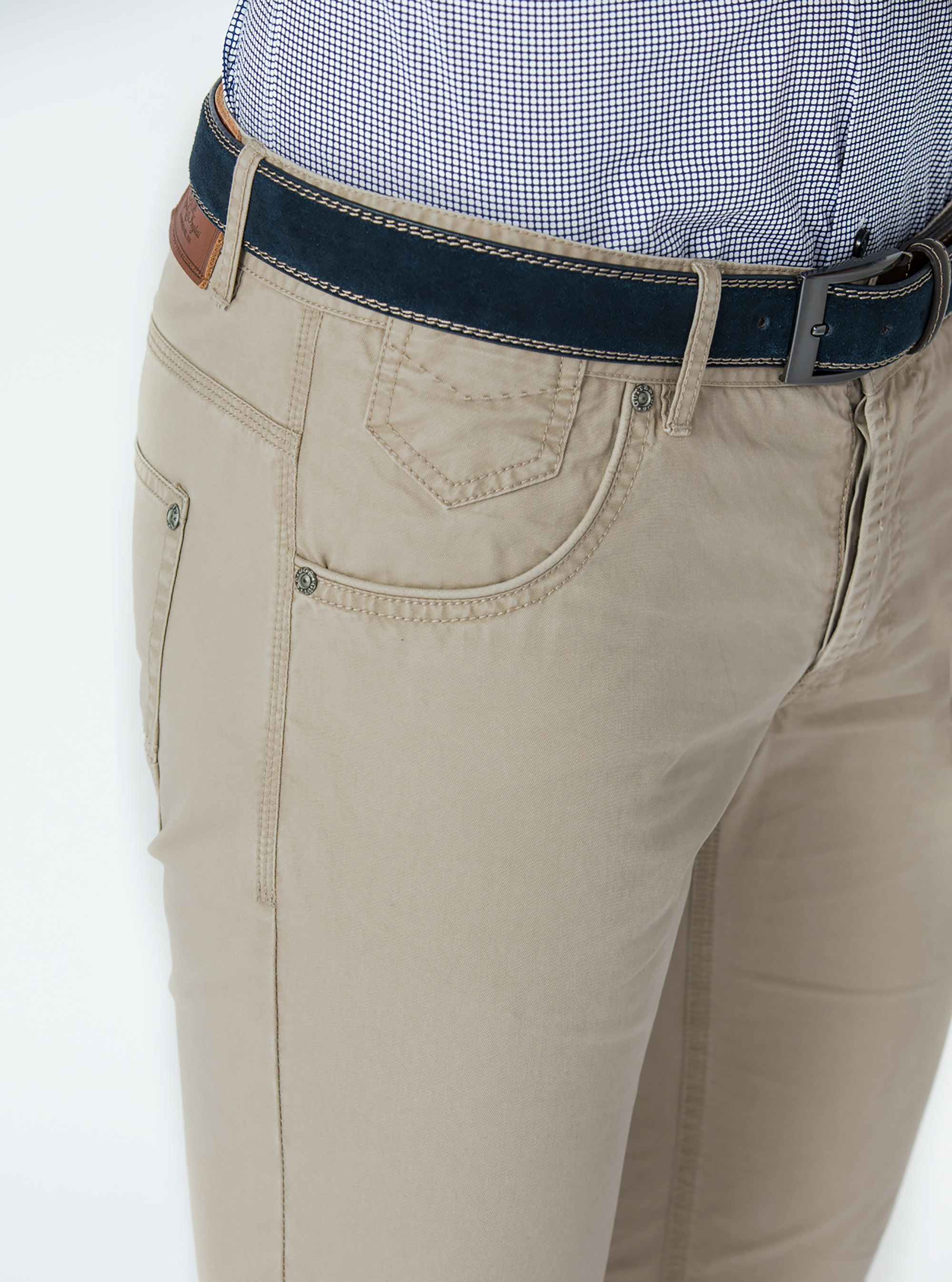 Pantaloni 5 tasche gabardina leggera, ECRU