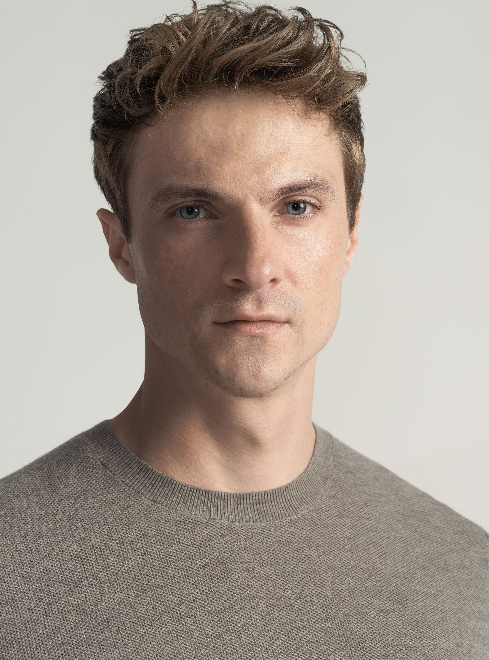 Trikot mit Rundhalsausschnitt aus Baumwolle und Kaschmir mit Wabenmuster, FANGO 0569C