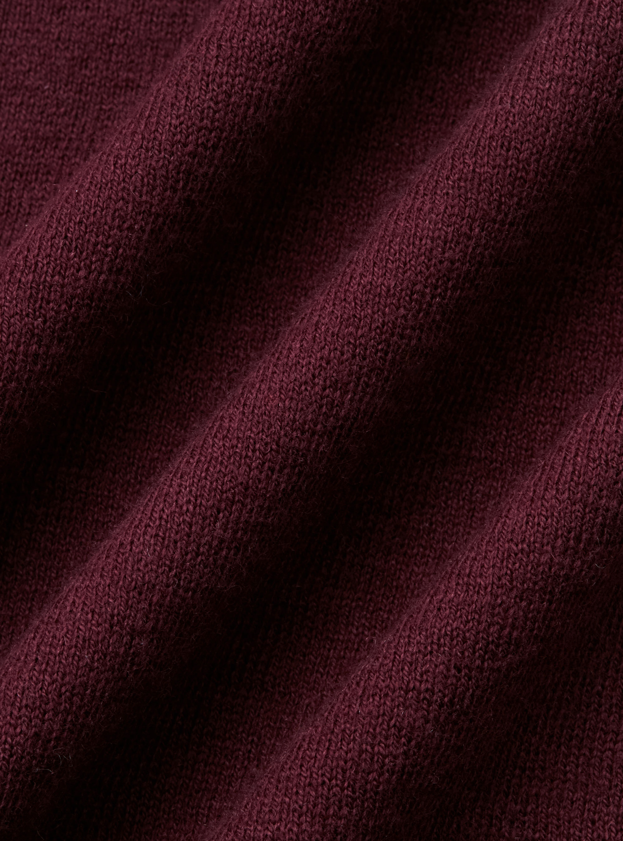 Double-breasted cotton and cashmere knit gilet, BORDEAUX