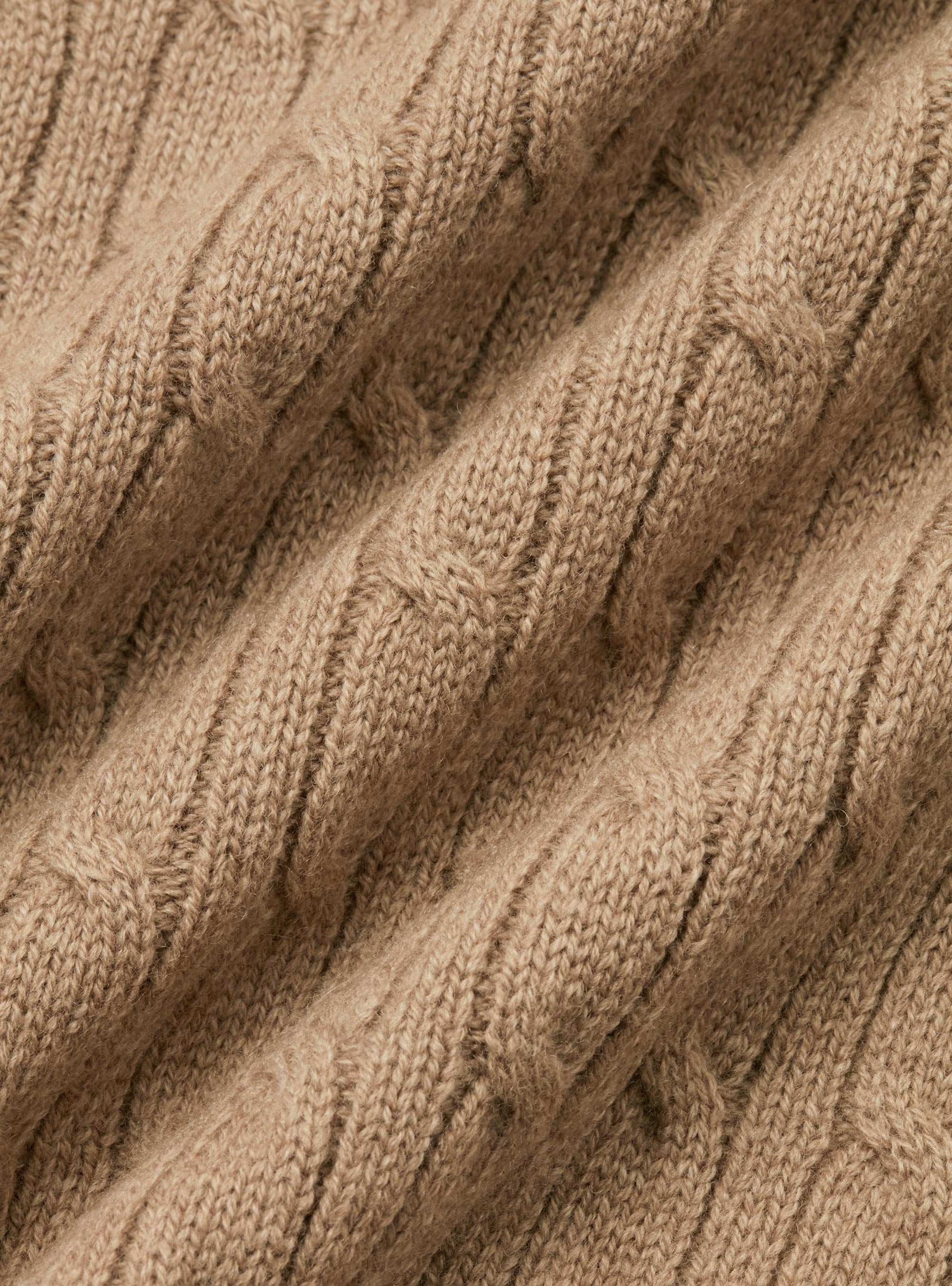 Tricot en laine de cachemire et col roulé, CAMMELLO 0570C