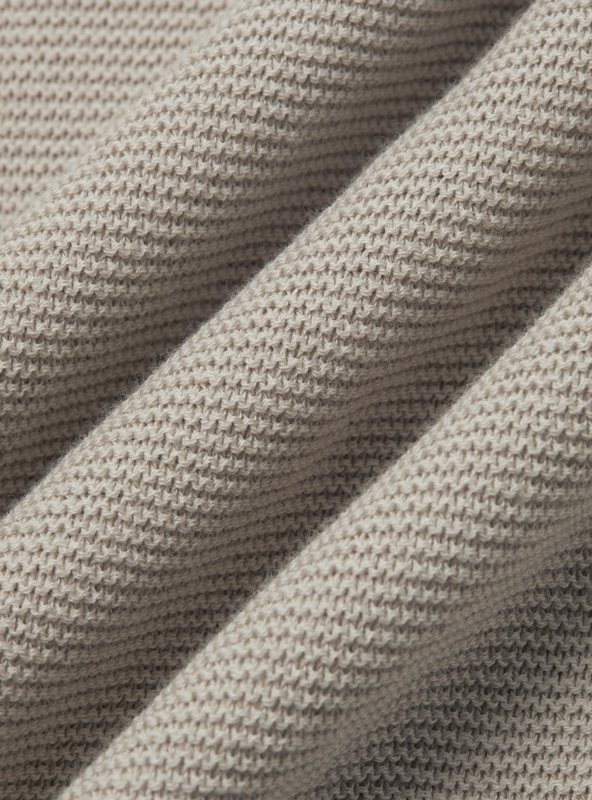 Polo in maglia links in cotone extrafine, ECRU