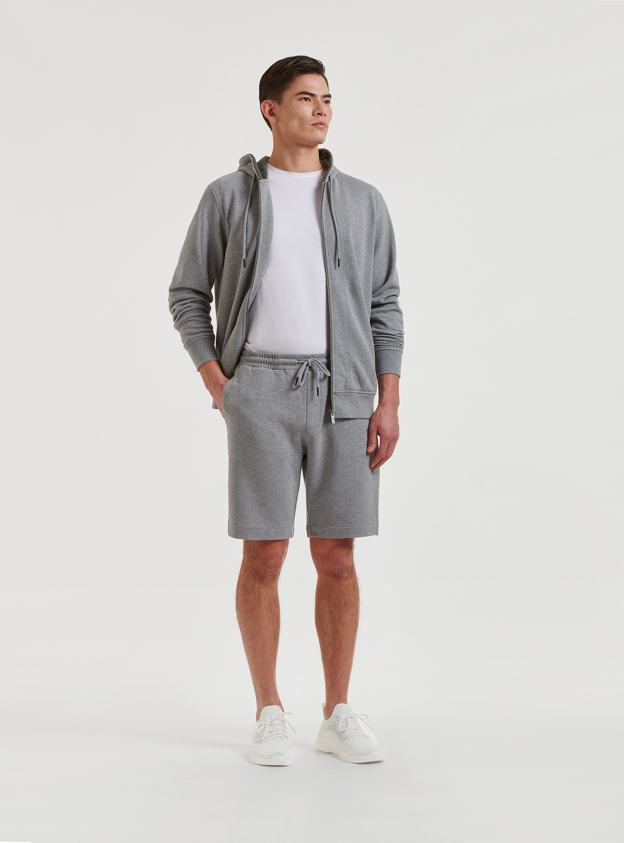 Bermuda in felpa, GRIGIO CHIARO MELANGE