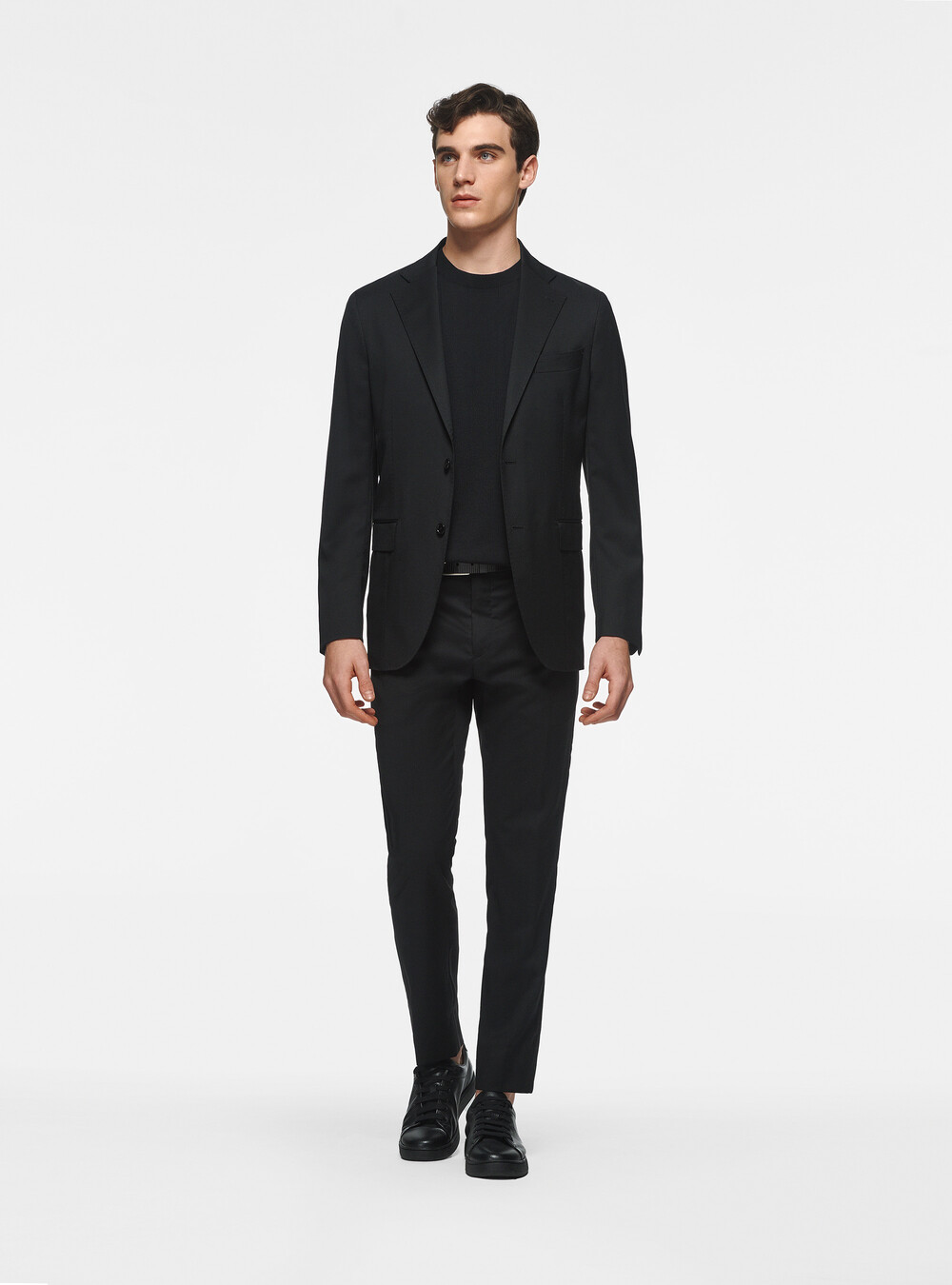 Pure 110's superfine wool blazer, BLACK