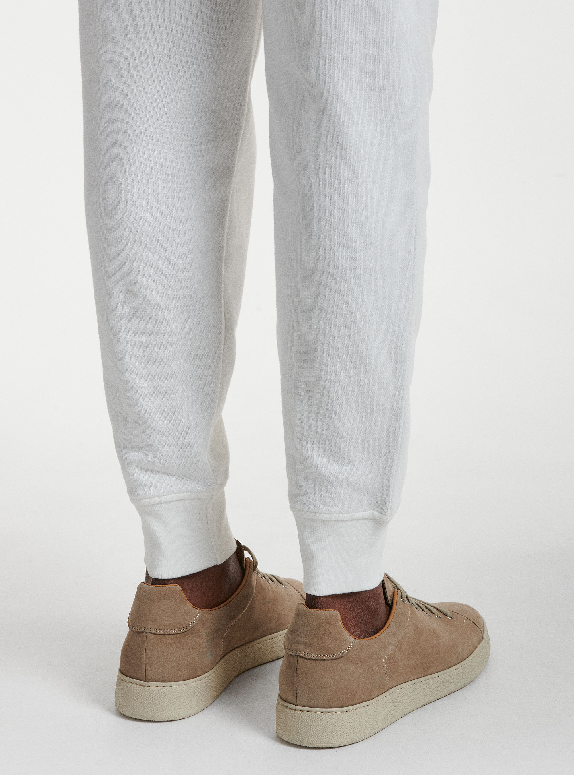 Joggers in felpa, BIANCO