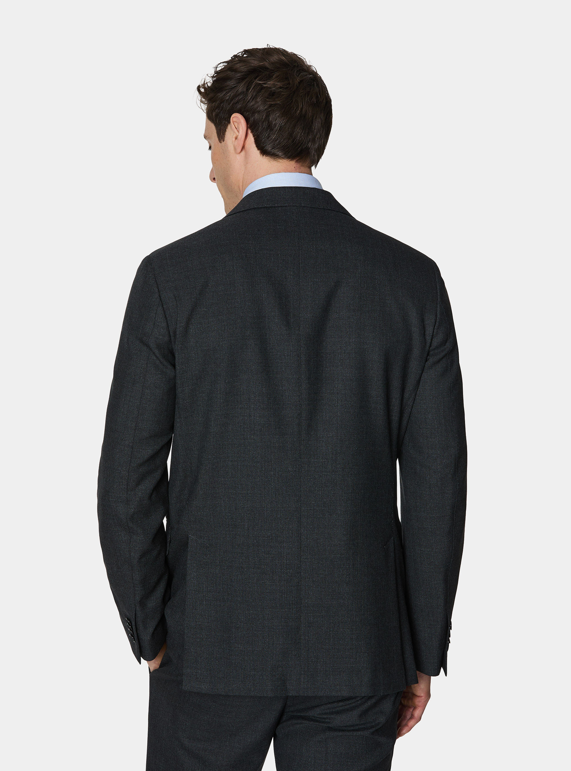 Vitale Barberis Canonico pure wool suit blazer, ASPHALT GREY
