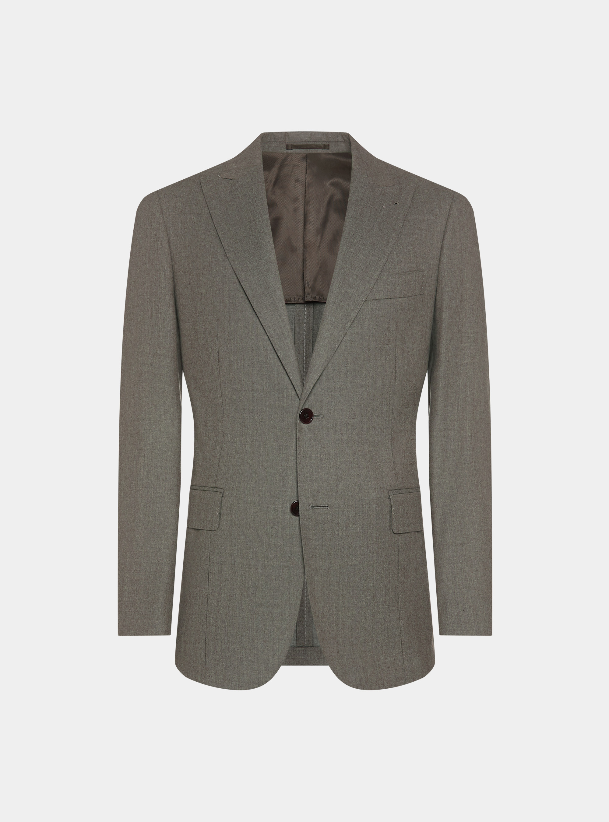 Giacca petto a lancia in flanella, SABBIA