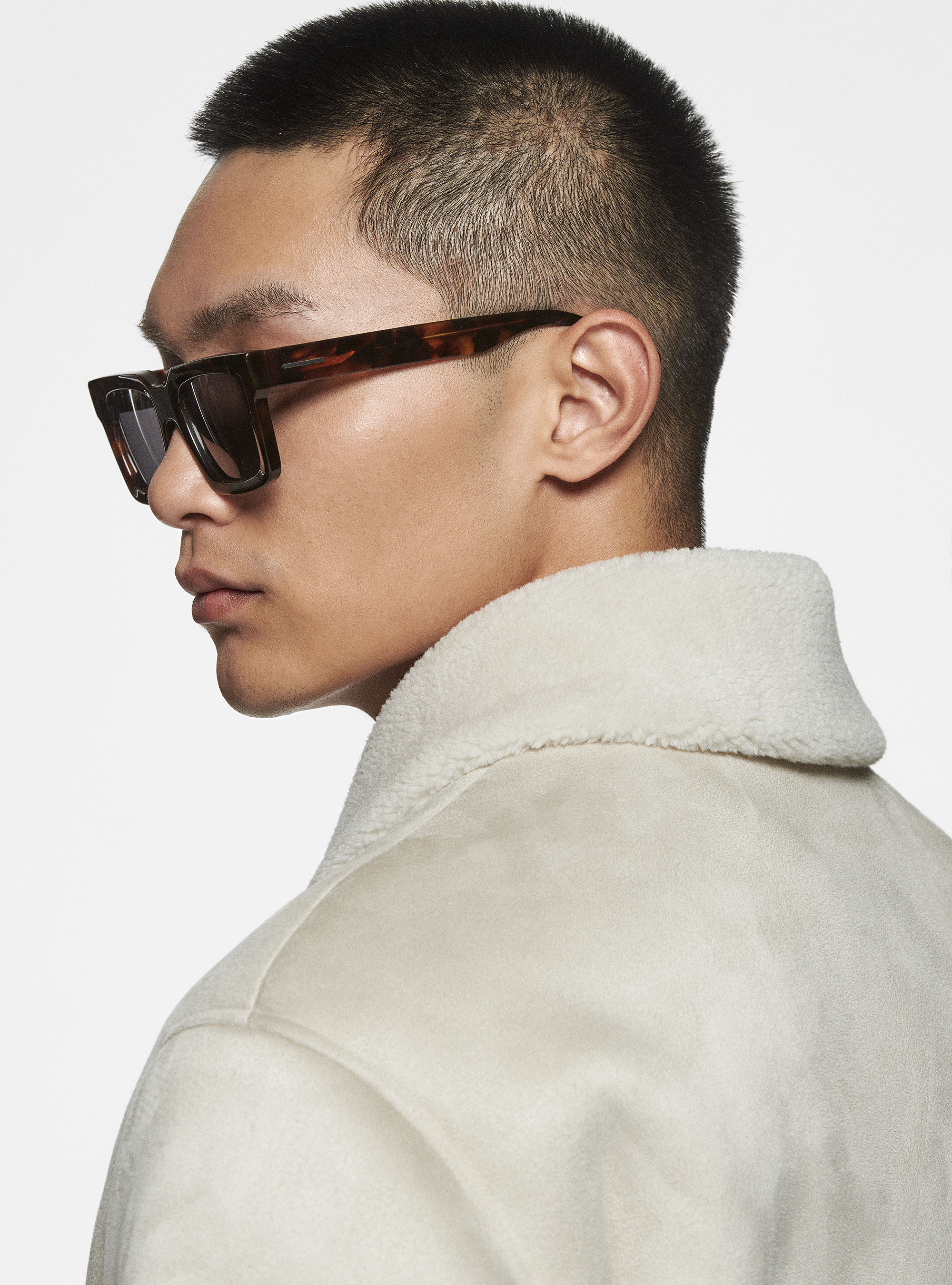 Montone effetto suede, PANNA