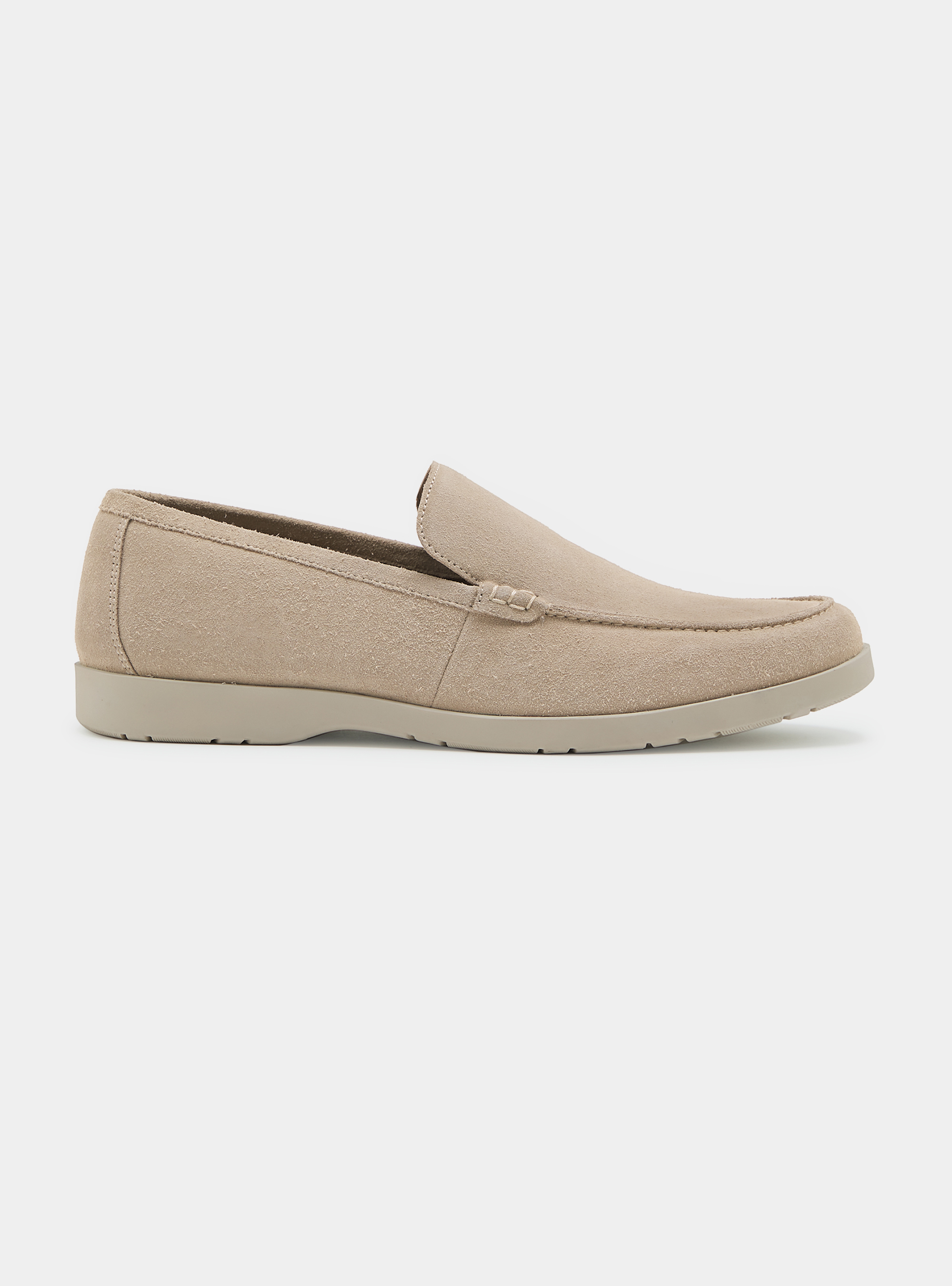 Suede loafers, ECRU