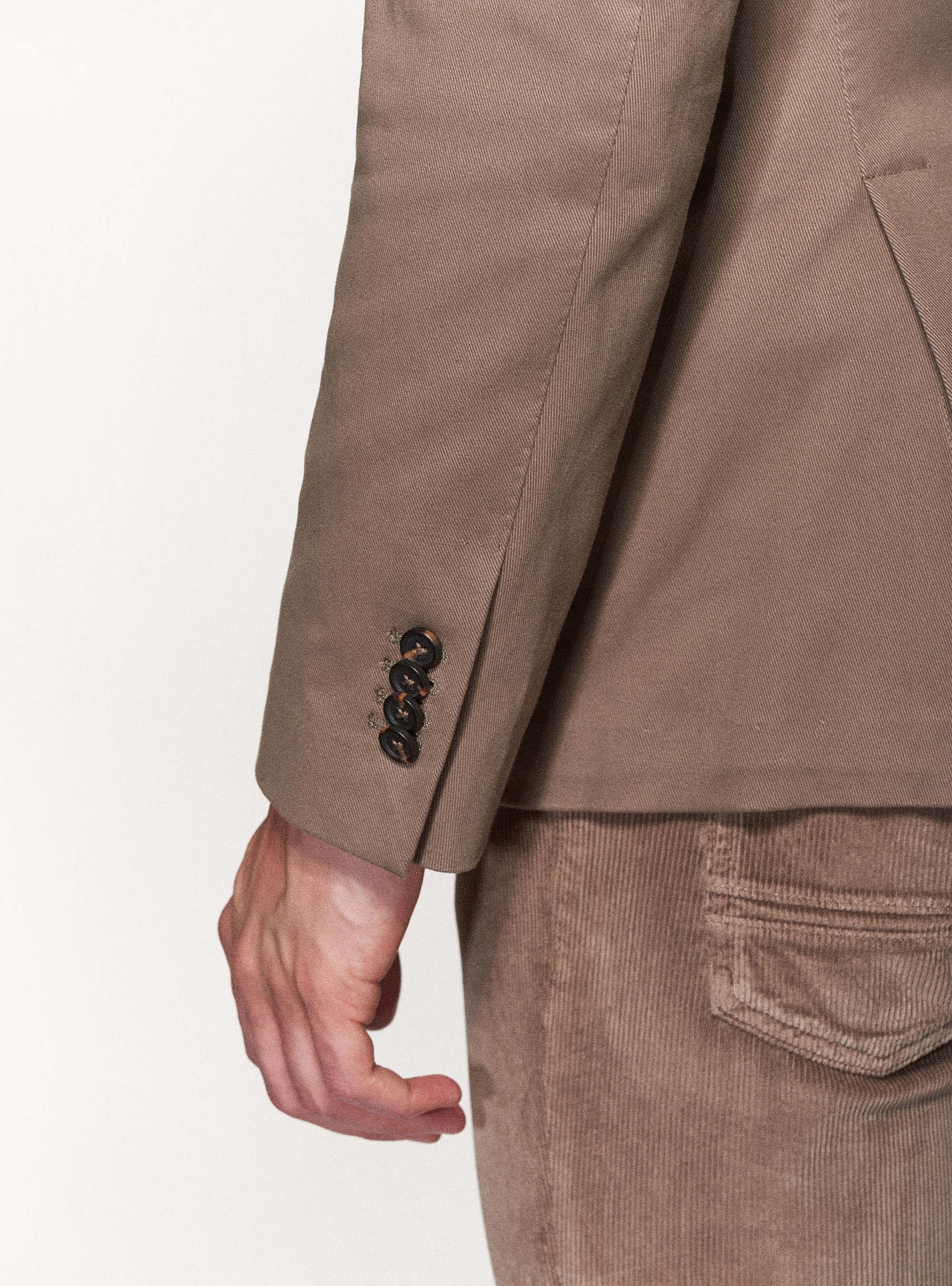 Frosted cotton blazer, MUD