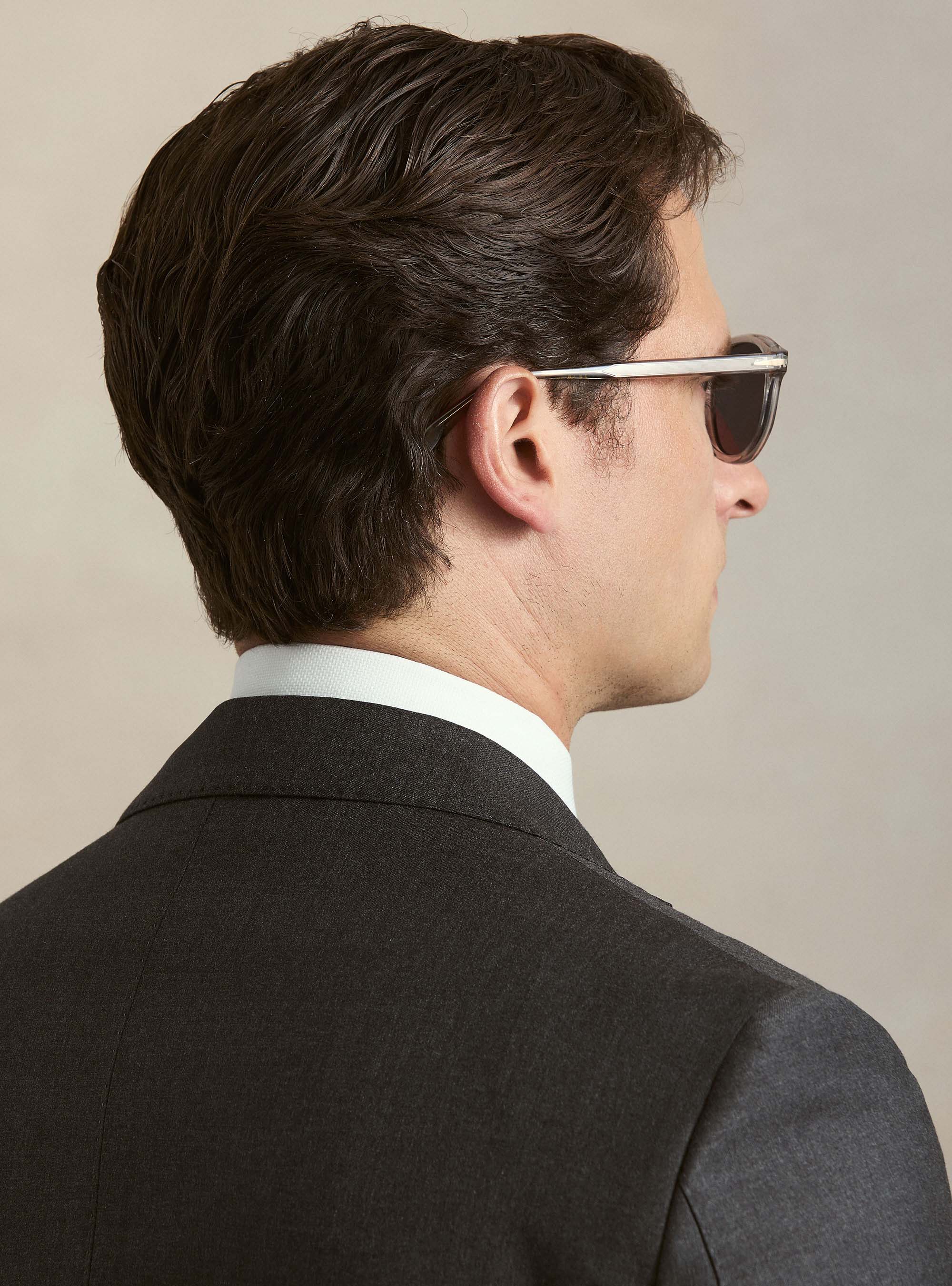 Pure wool suit jacket by Vitale Barberis Canonico, ASPHALT GREY