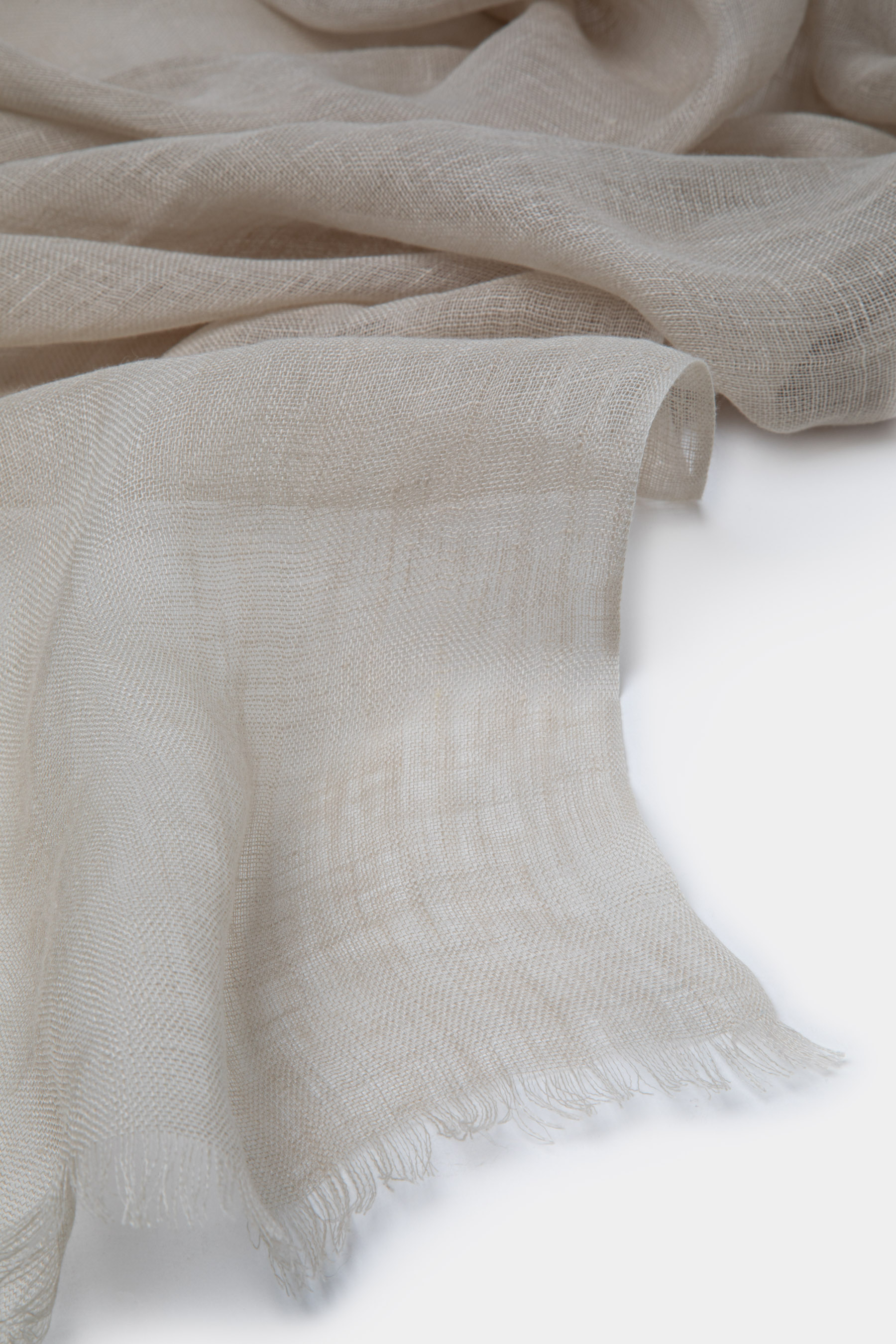 Sciarpa in lino tinta unita, SABBIA