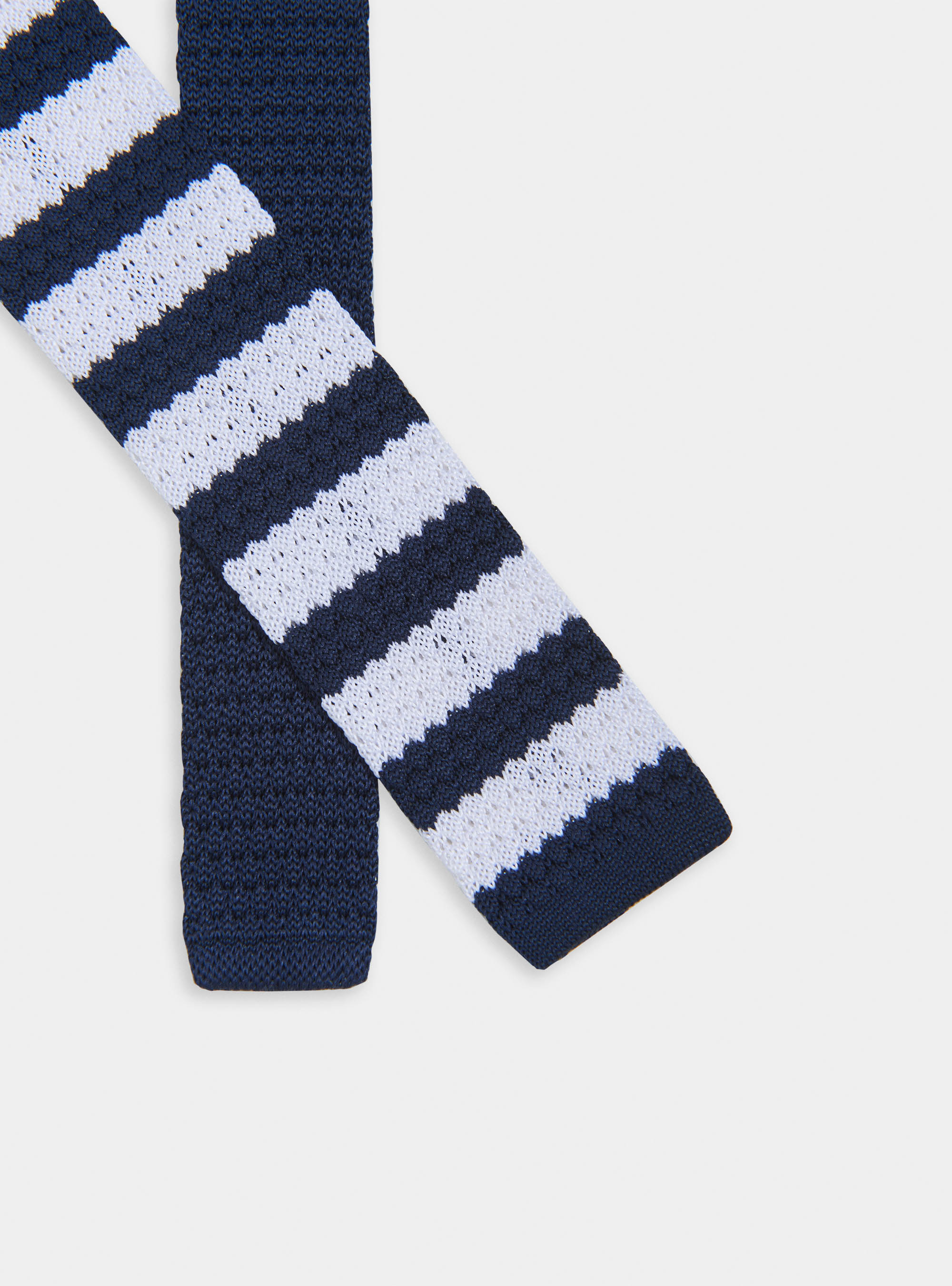 Cravatta in maglia a righe, BLU NAVY