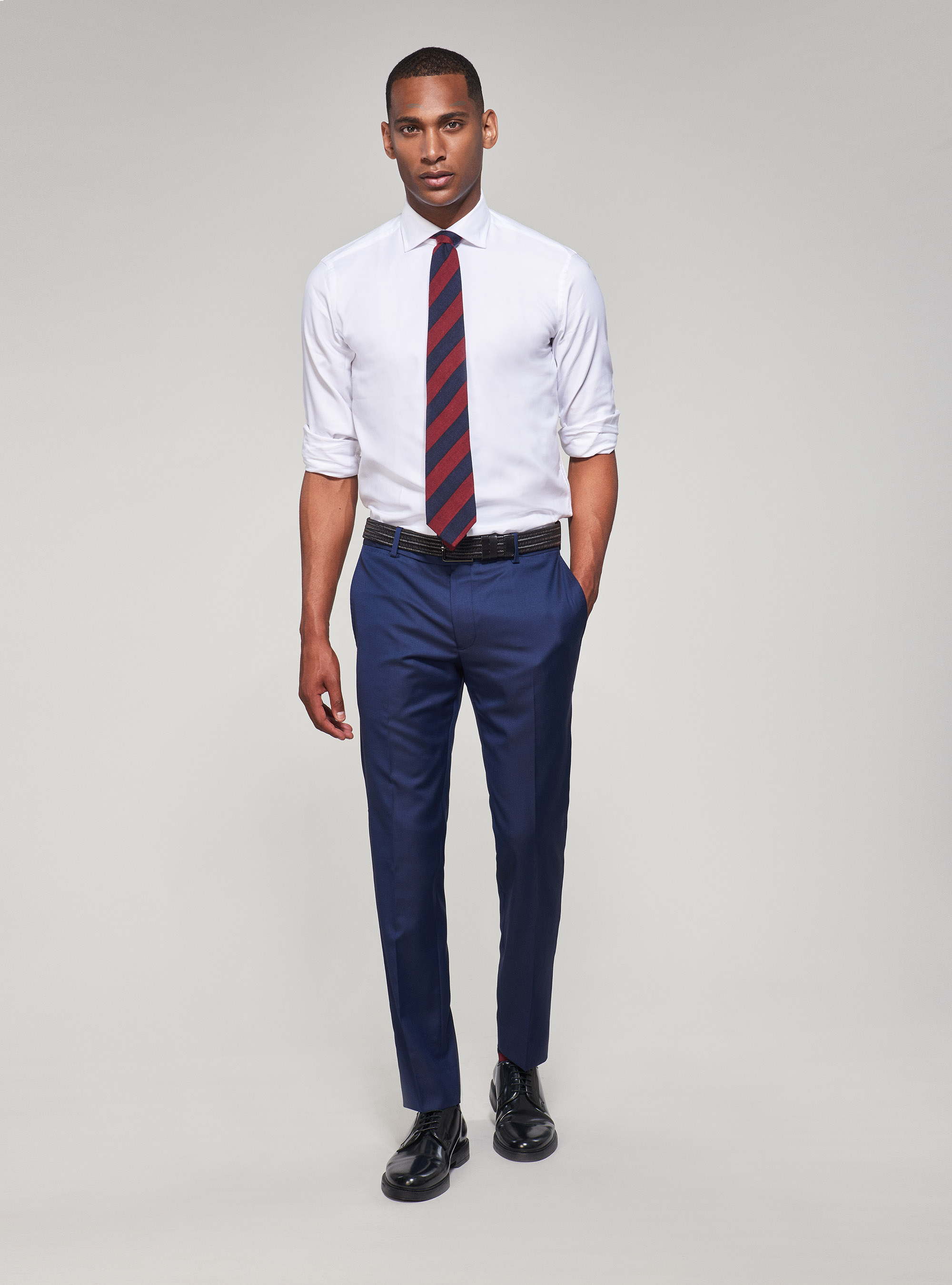 Anzughose aus frischer Wolle, BASALTO 0230C