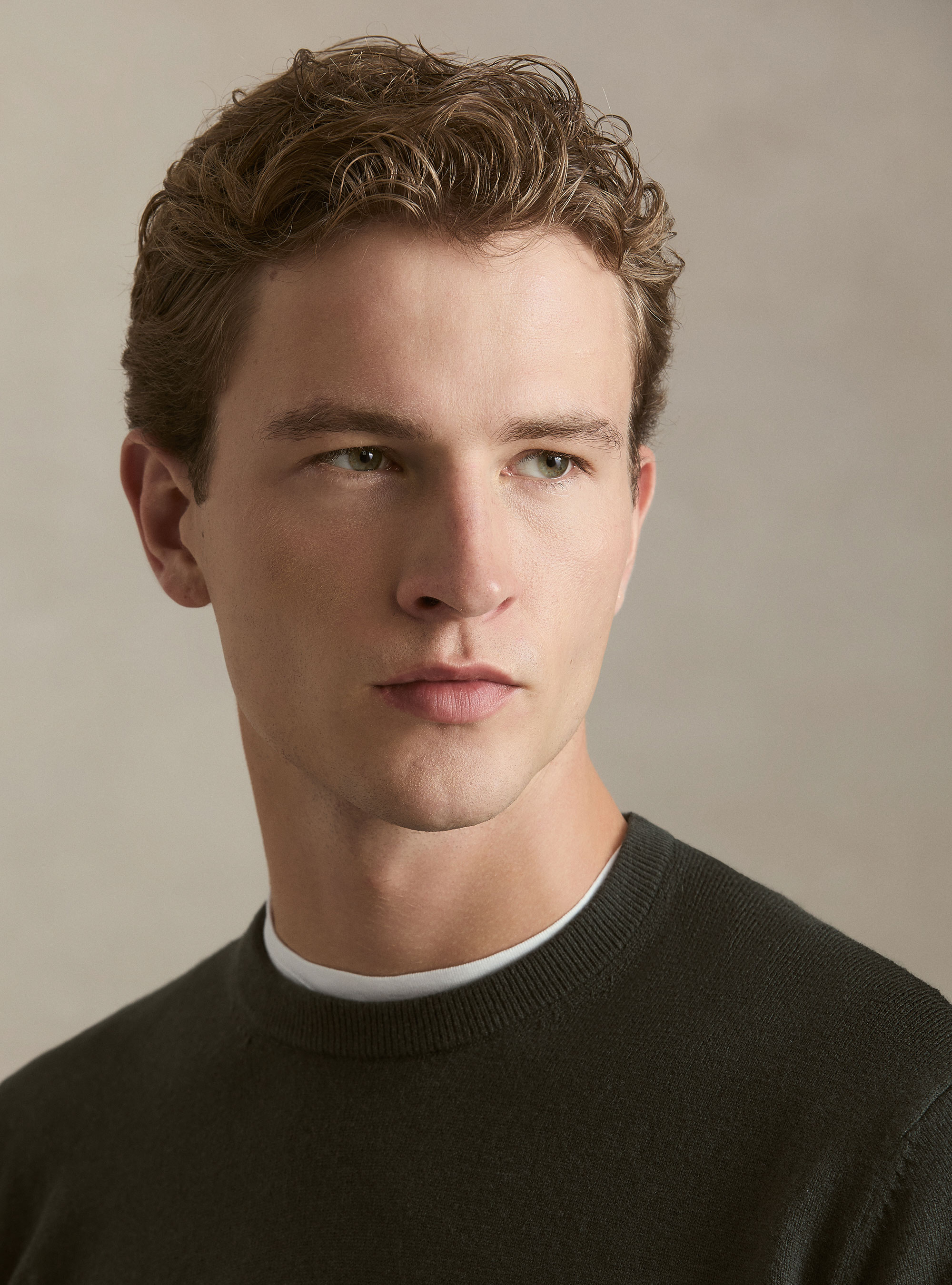 Lambswool and cashmere crewneck sweater, MILITARE 0609C