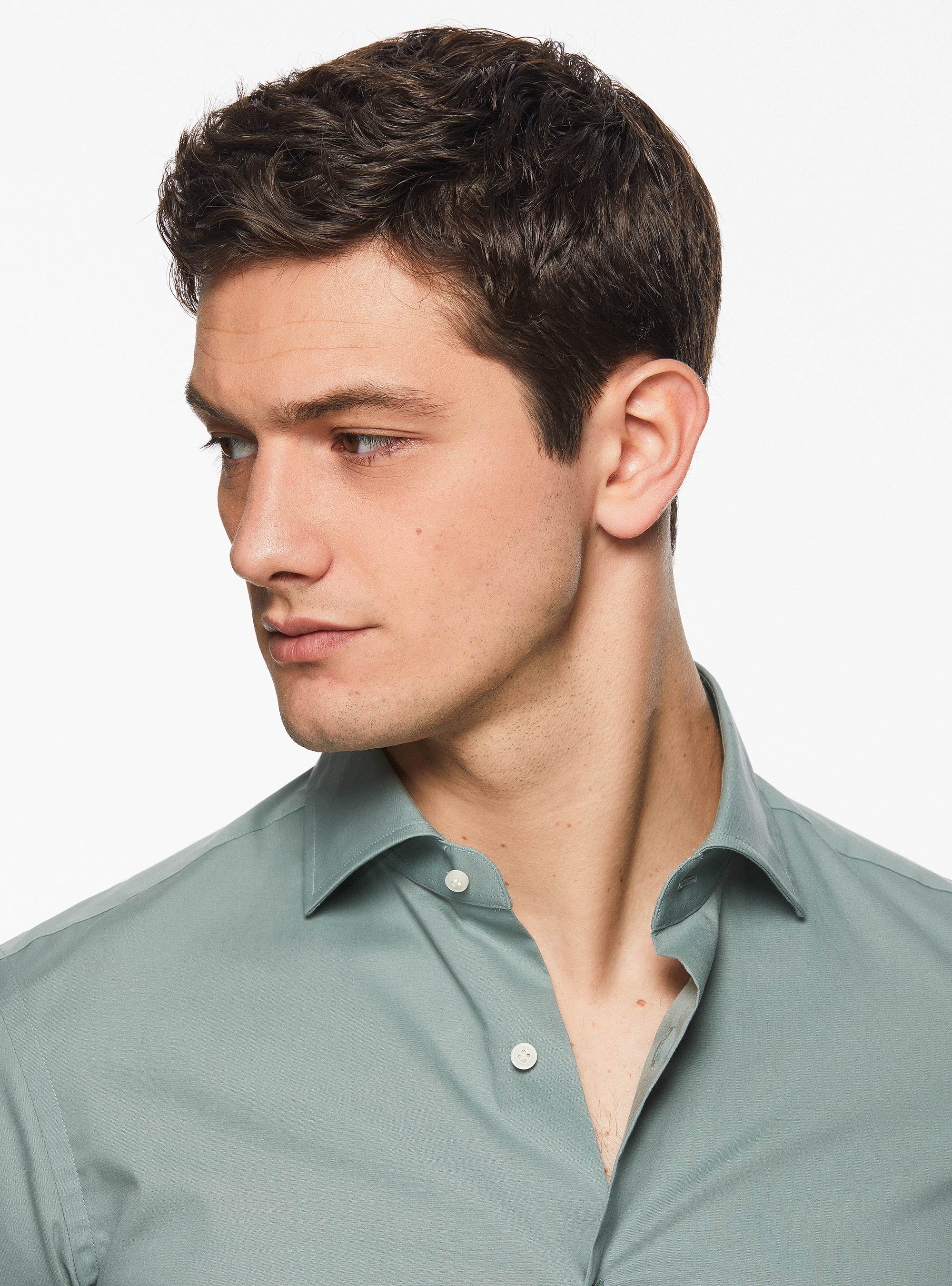 Camisa de popelina elástica, GIADA 0697C