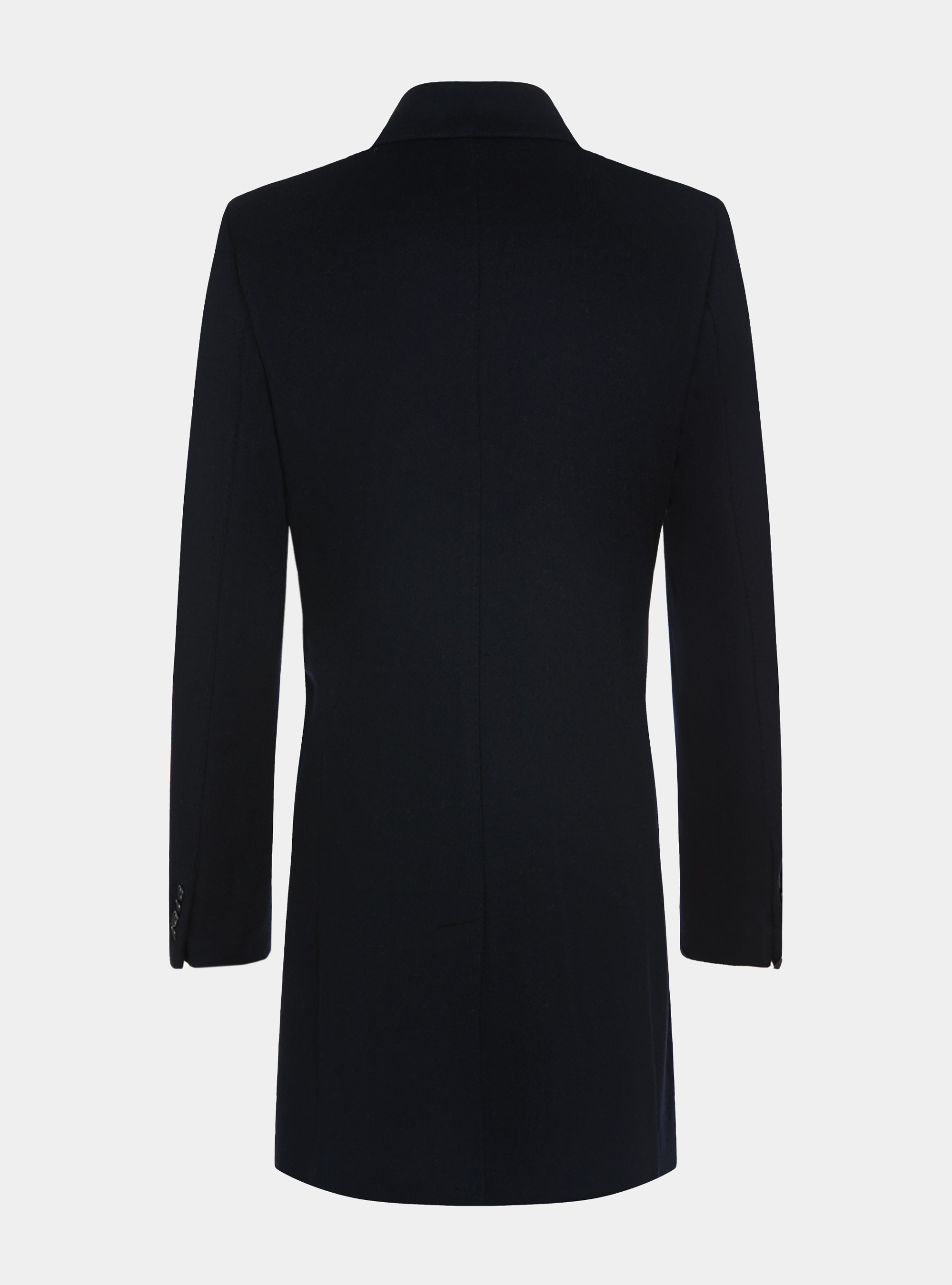 Wool and cashmere coat, NAVY BLUE
