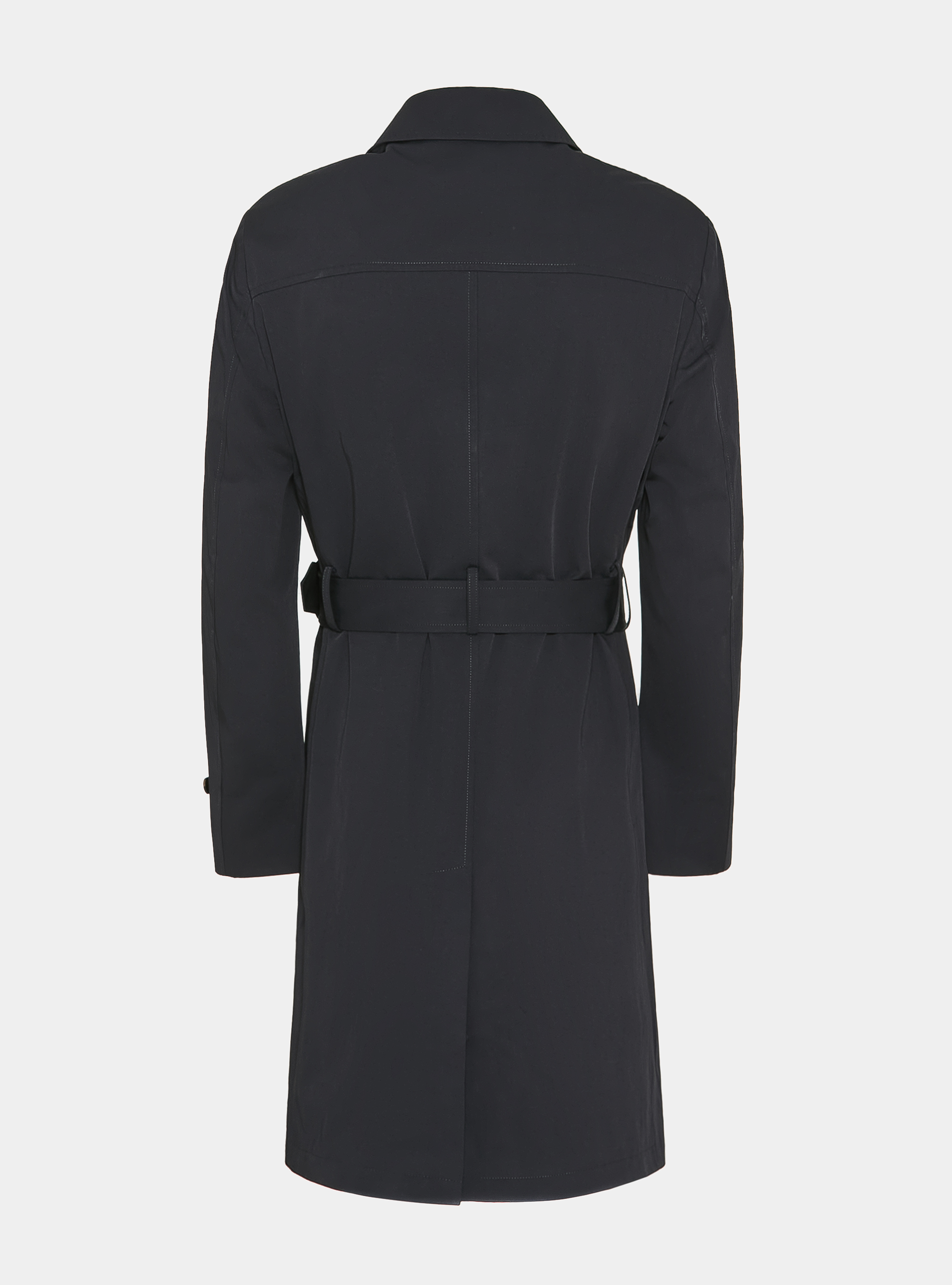 Cotton twill trench coat, NAVY BLUE