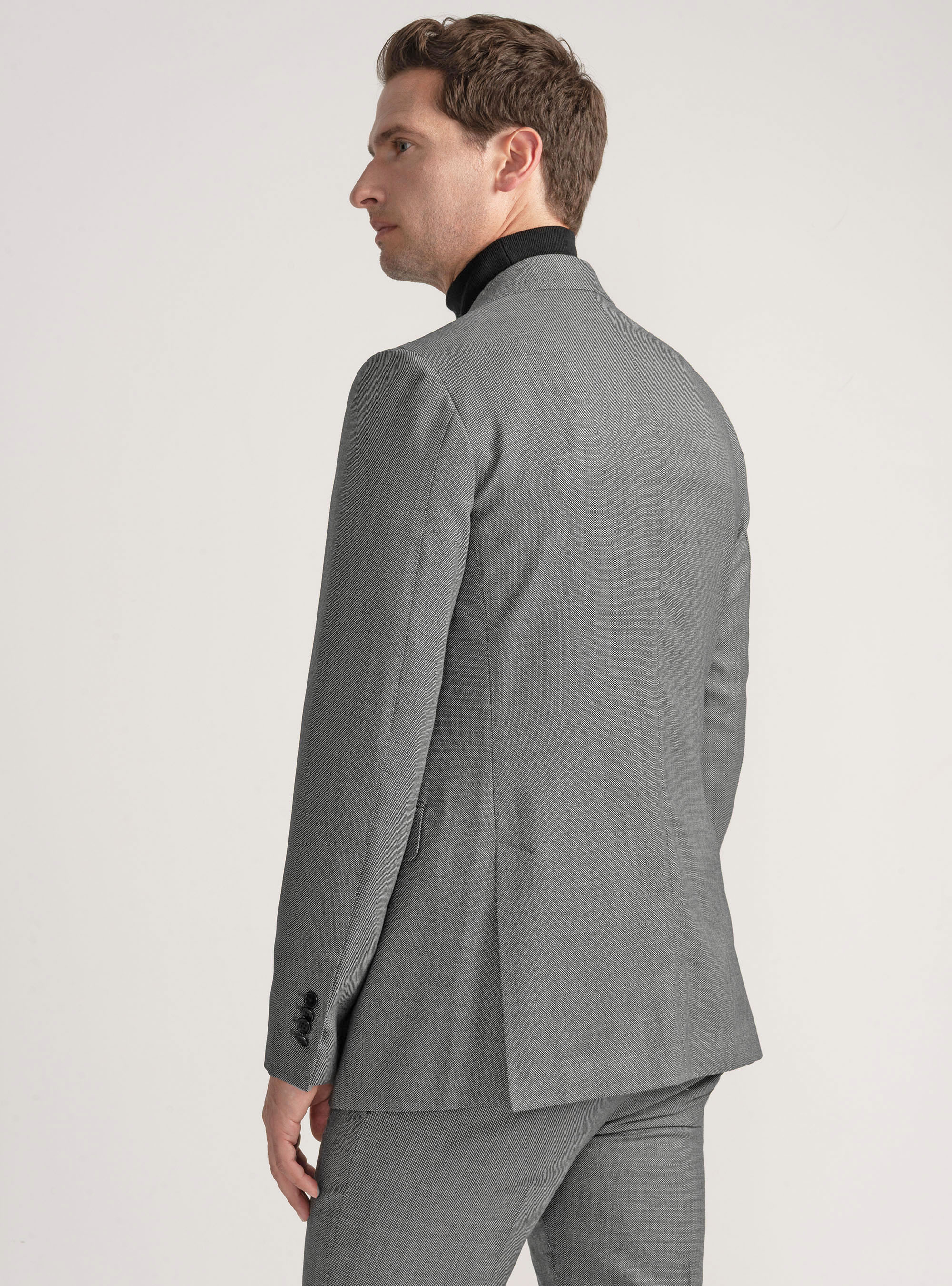 Giacca per abito in lana occhio di pernice Vitale Barberis Canonico, GRIGIO CHIARO