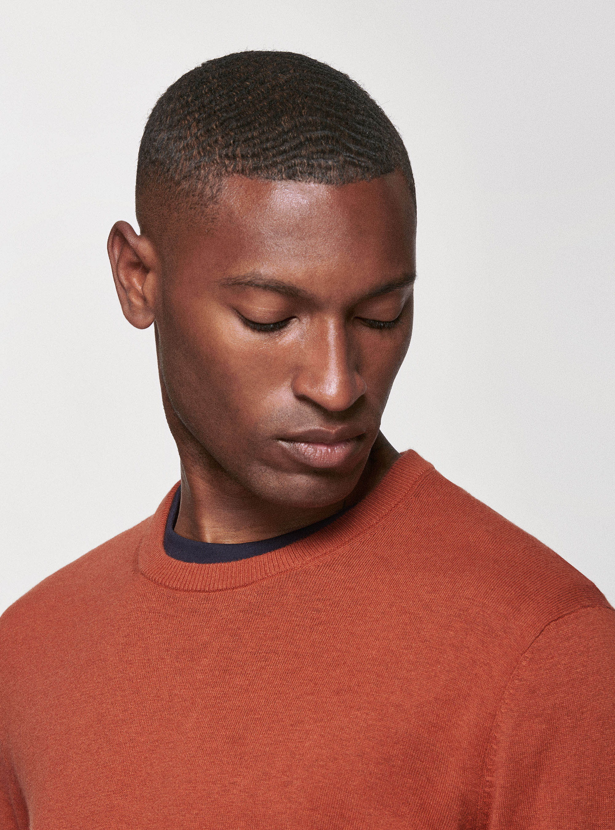 Maglia girocollo in cotone seta e cashmere, COCCIO