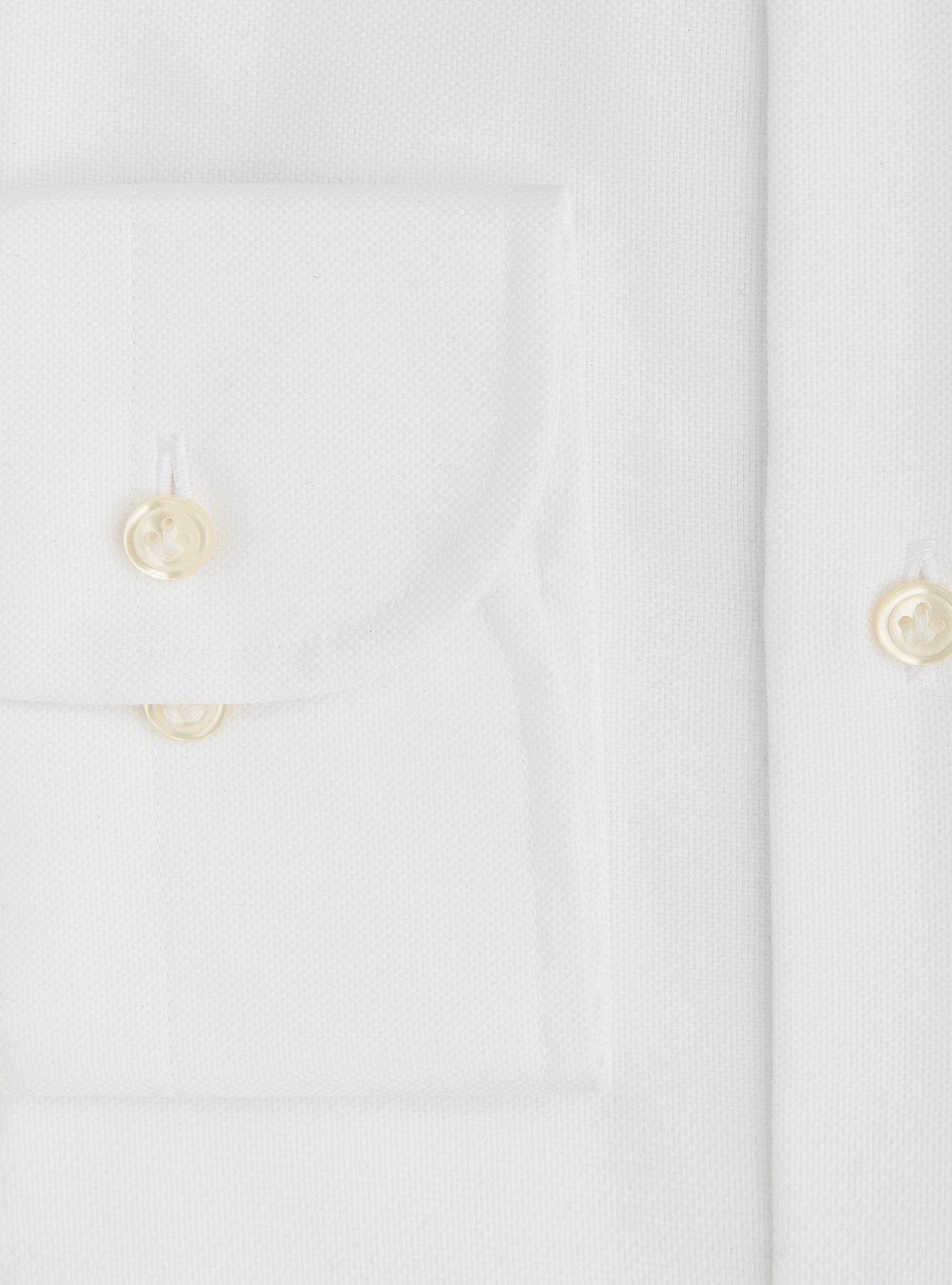 Camisa de algodón oxford personalizada sin planchar, BLANCO