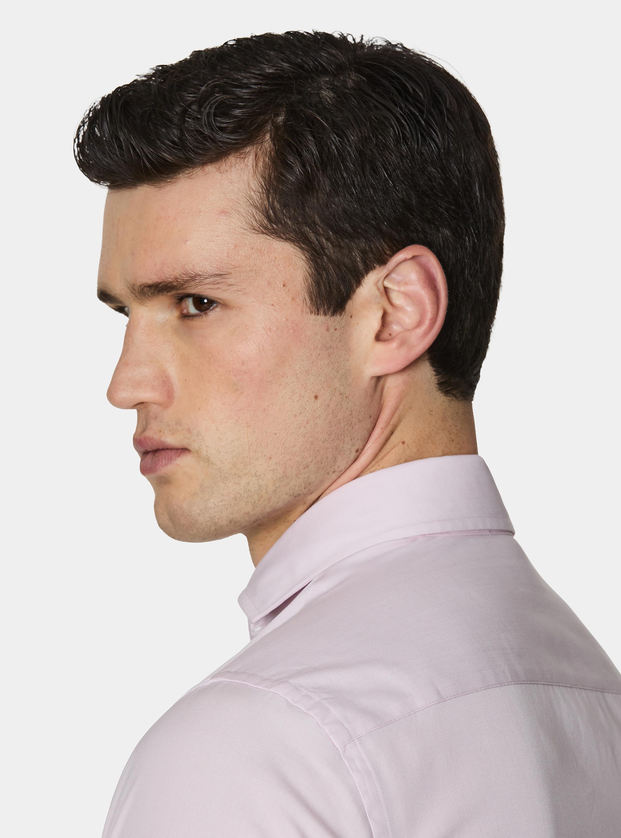 Chemise en coton fil &agrave; fil, ROSE