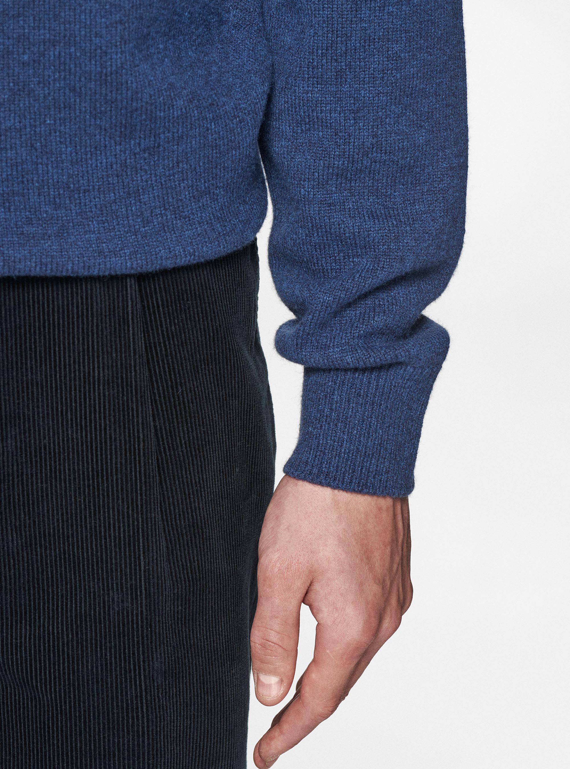 Maglia collo alto in lana merino, INCHIOSTRO