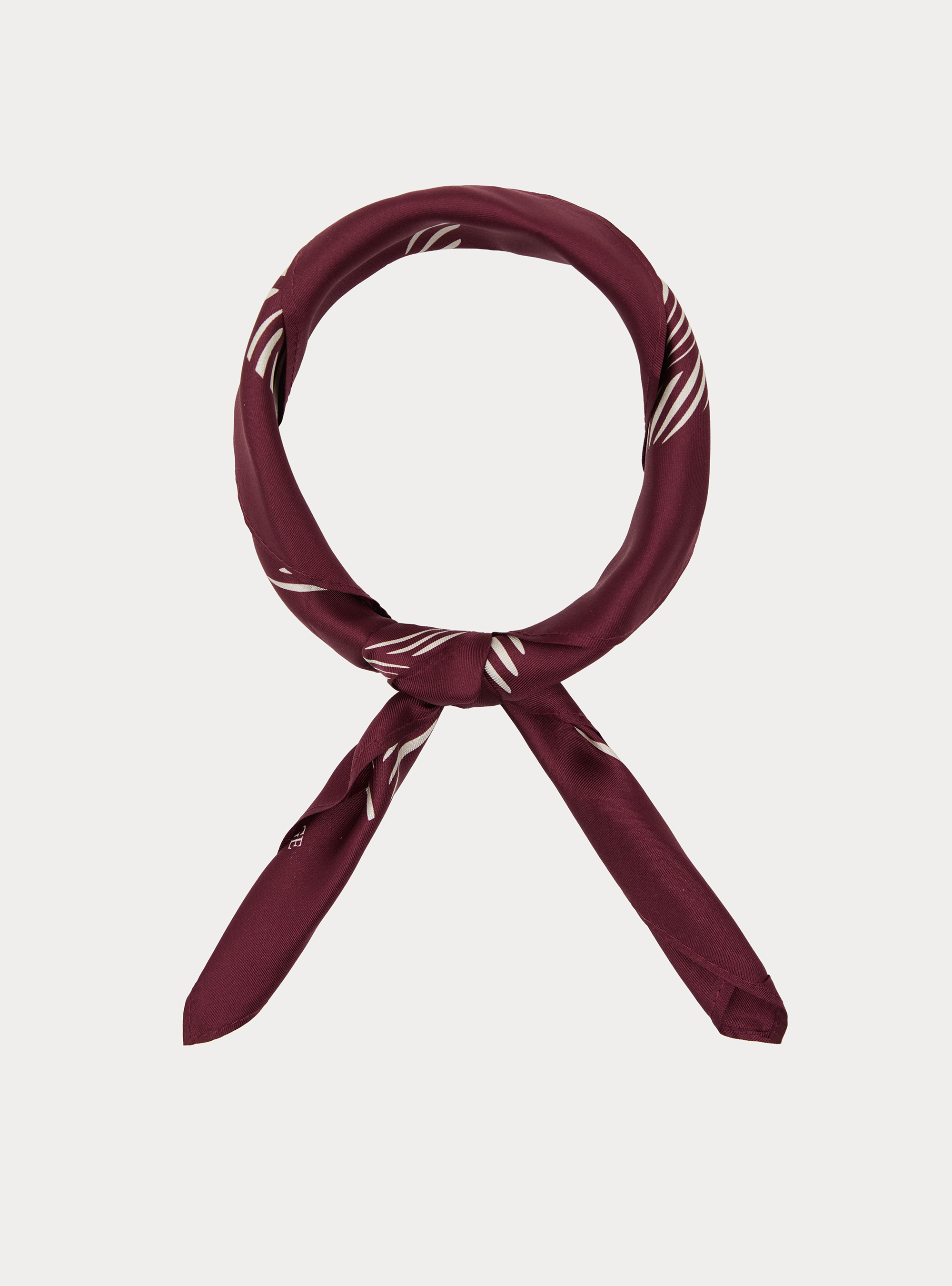 Foulard stampato in seta fantasia, BORDEAUX