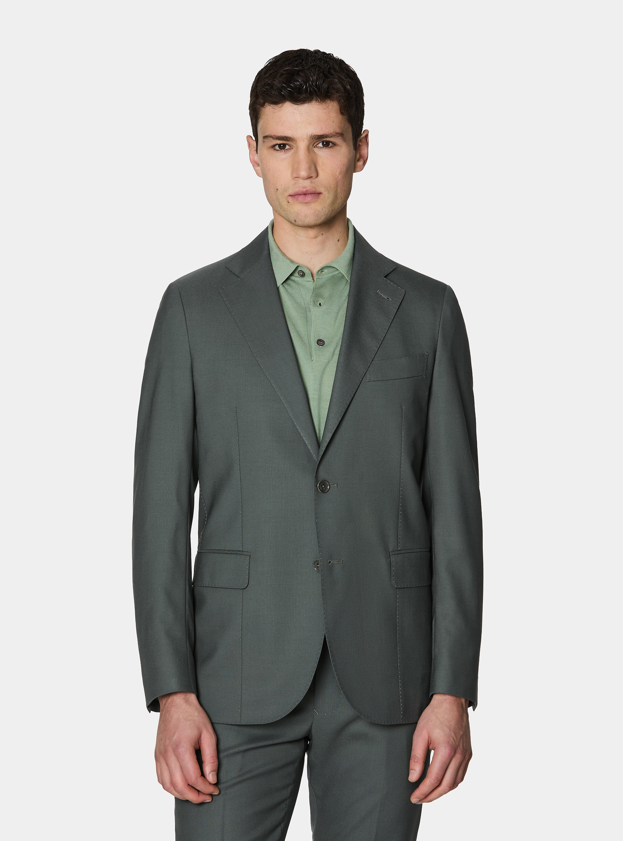 Vitale Barberis Canonico pure wool suit blazer, SALVIA 0602C