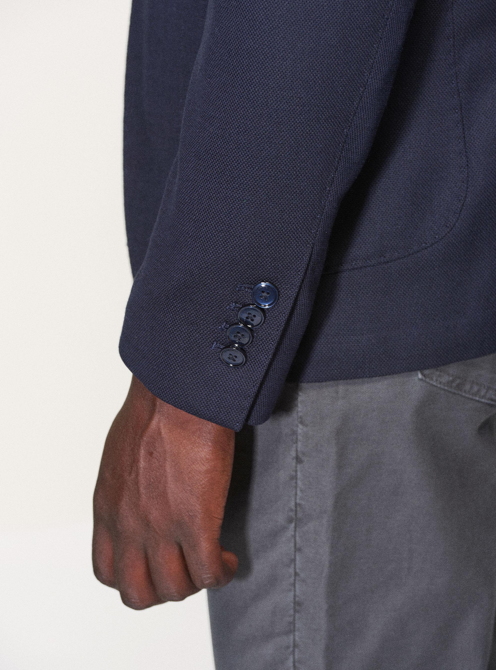 Giacca in lana stretch Reda Flexo, BLU NAVY