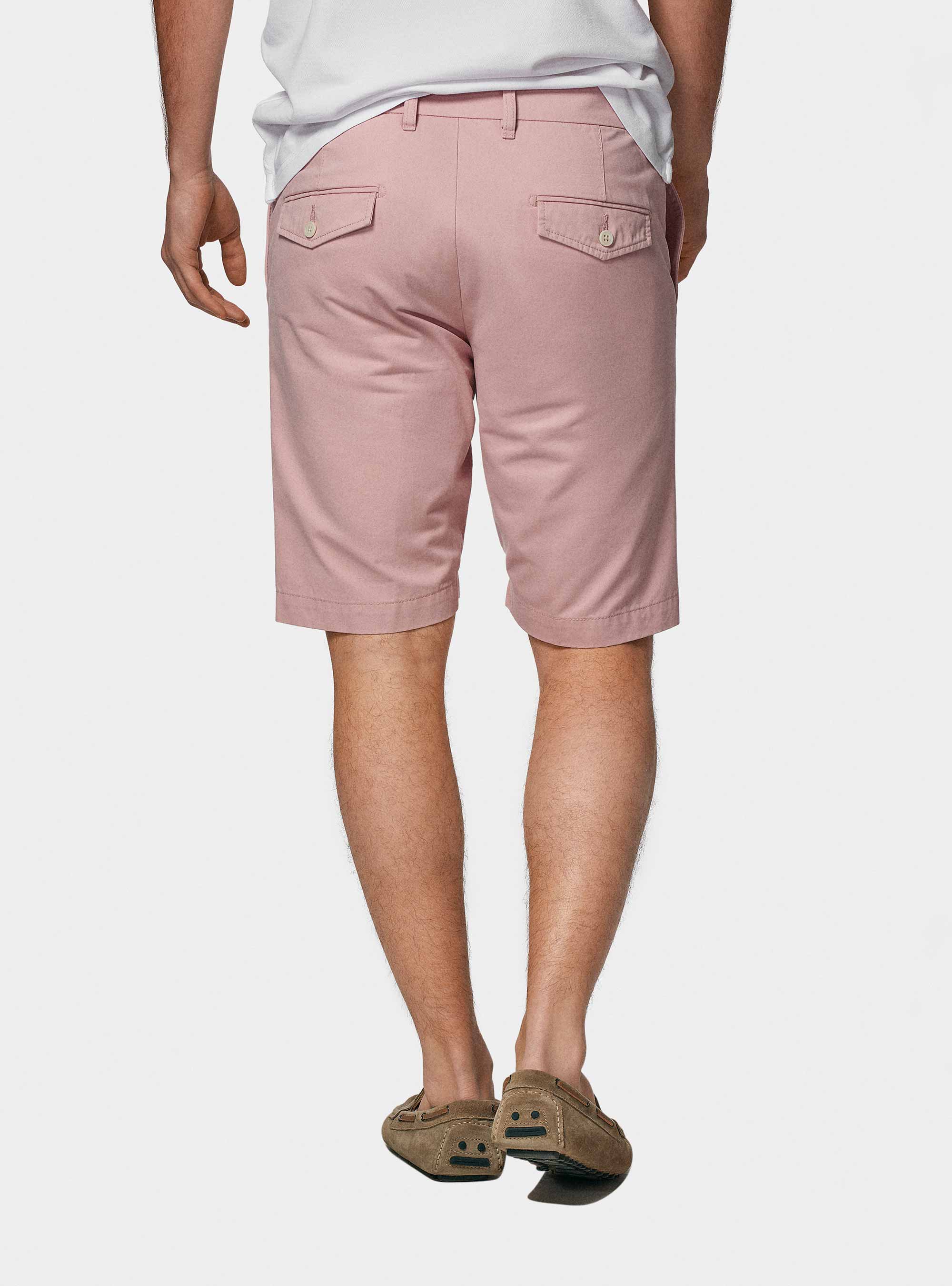 Bermuda in twill di cotone, 0441C ROSA SCURO