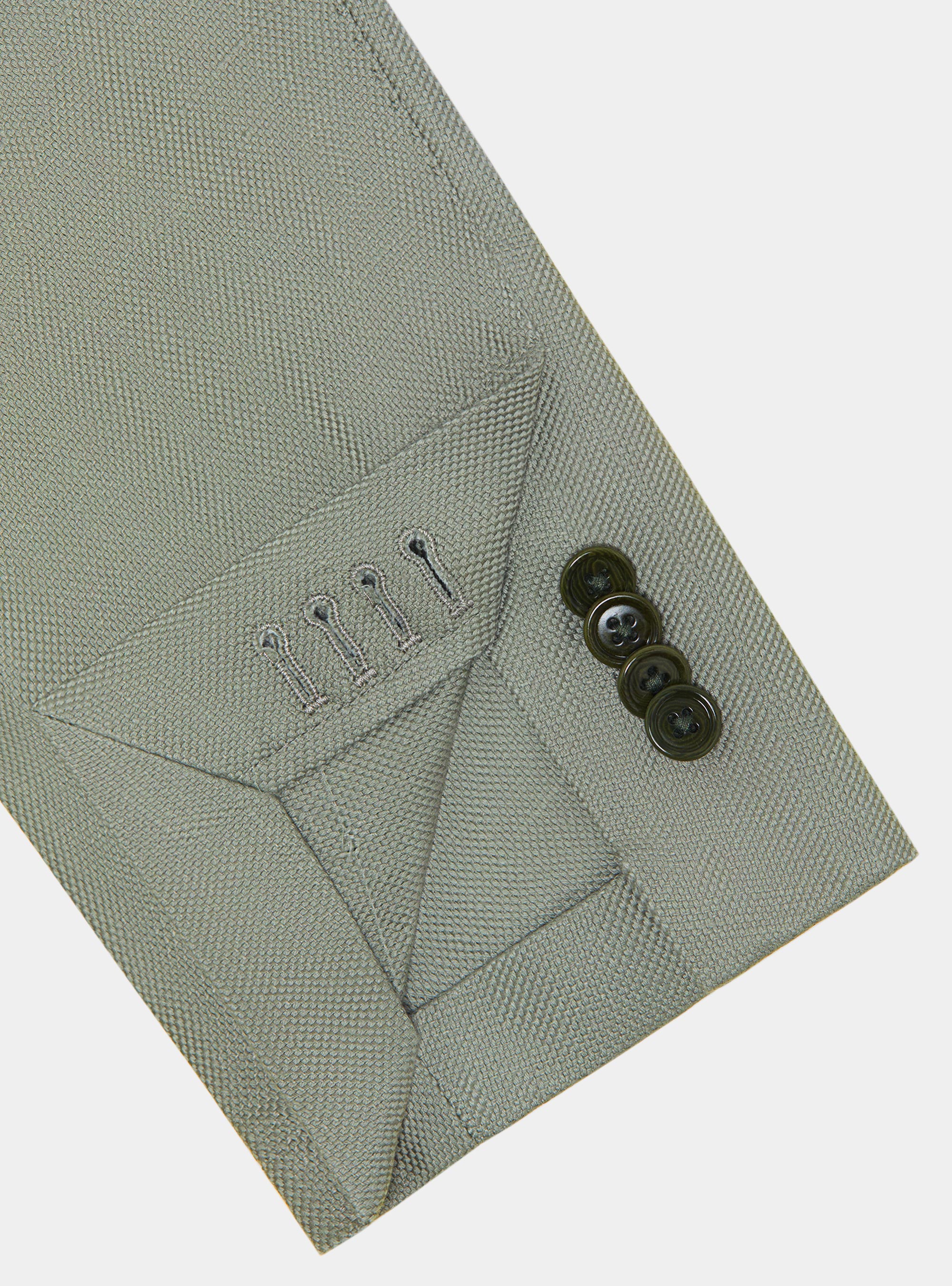 Giacca hopsack in cotone e lino, SALVIA 0602C