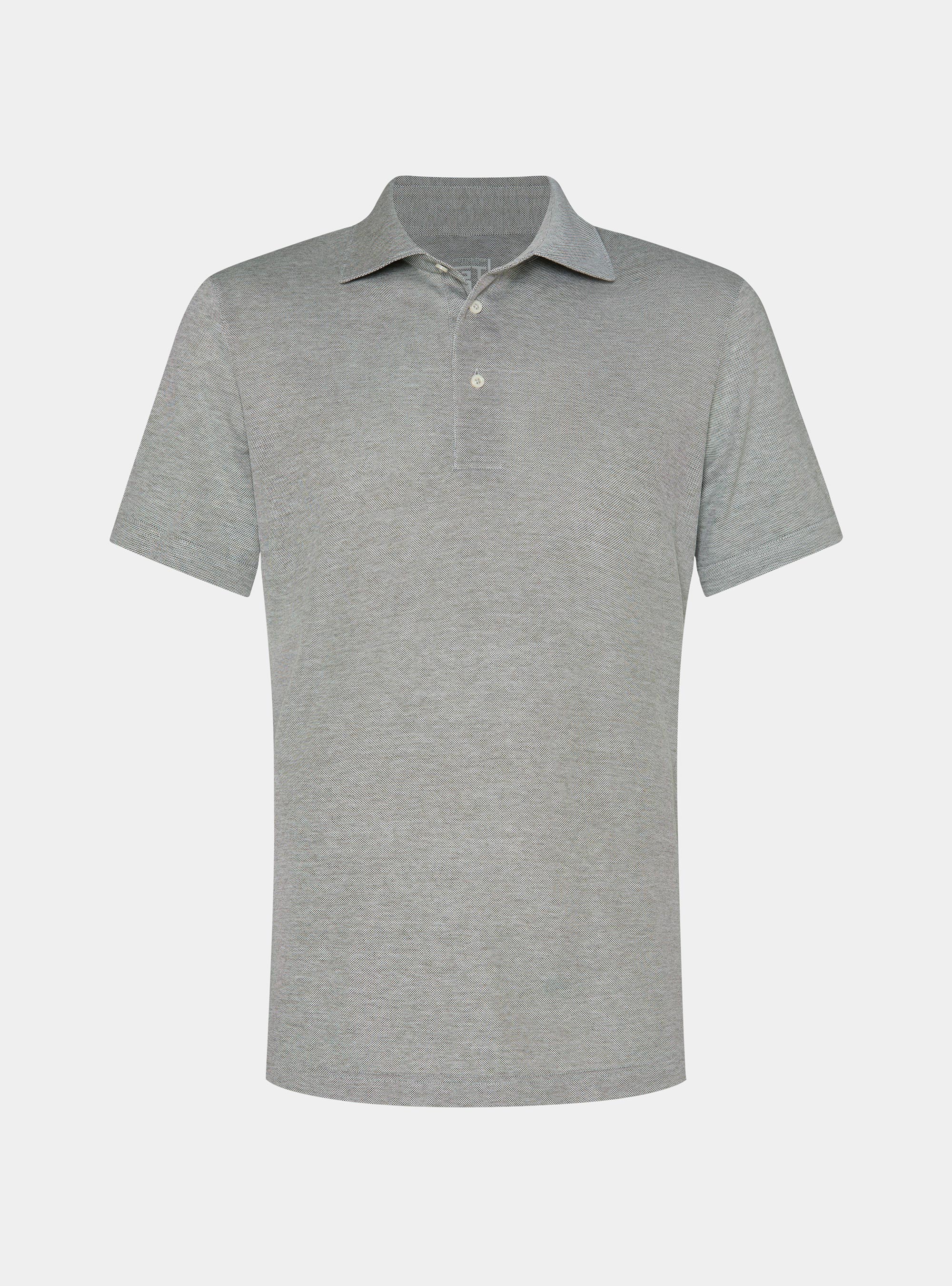 GT01 stretch pique polo shirt, VERDE SALVIA 0604C