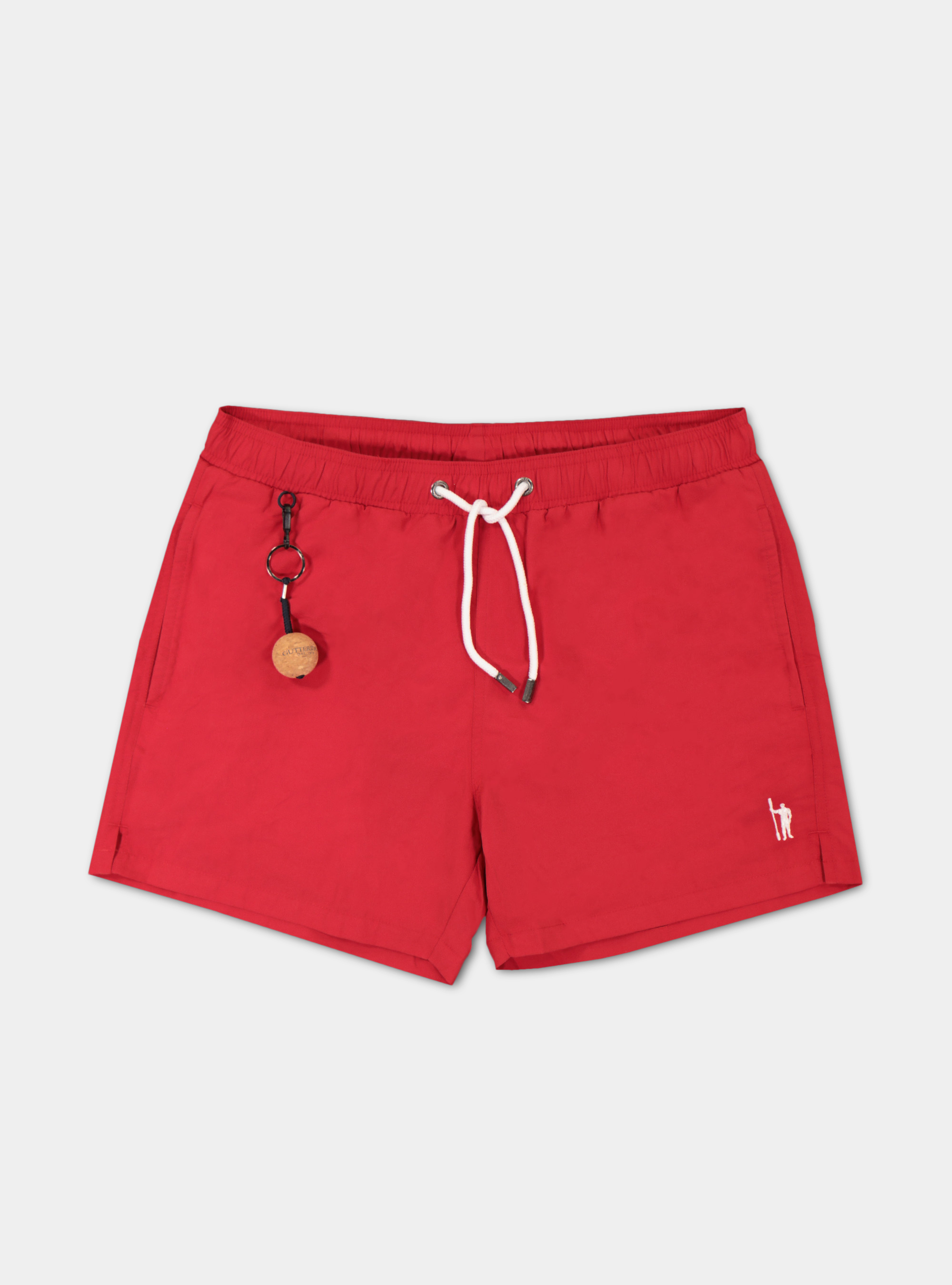 Basic solid colour swimsuit, RED