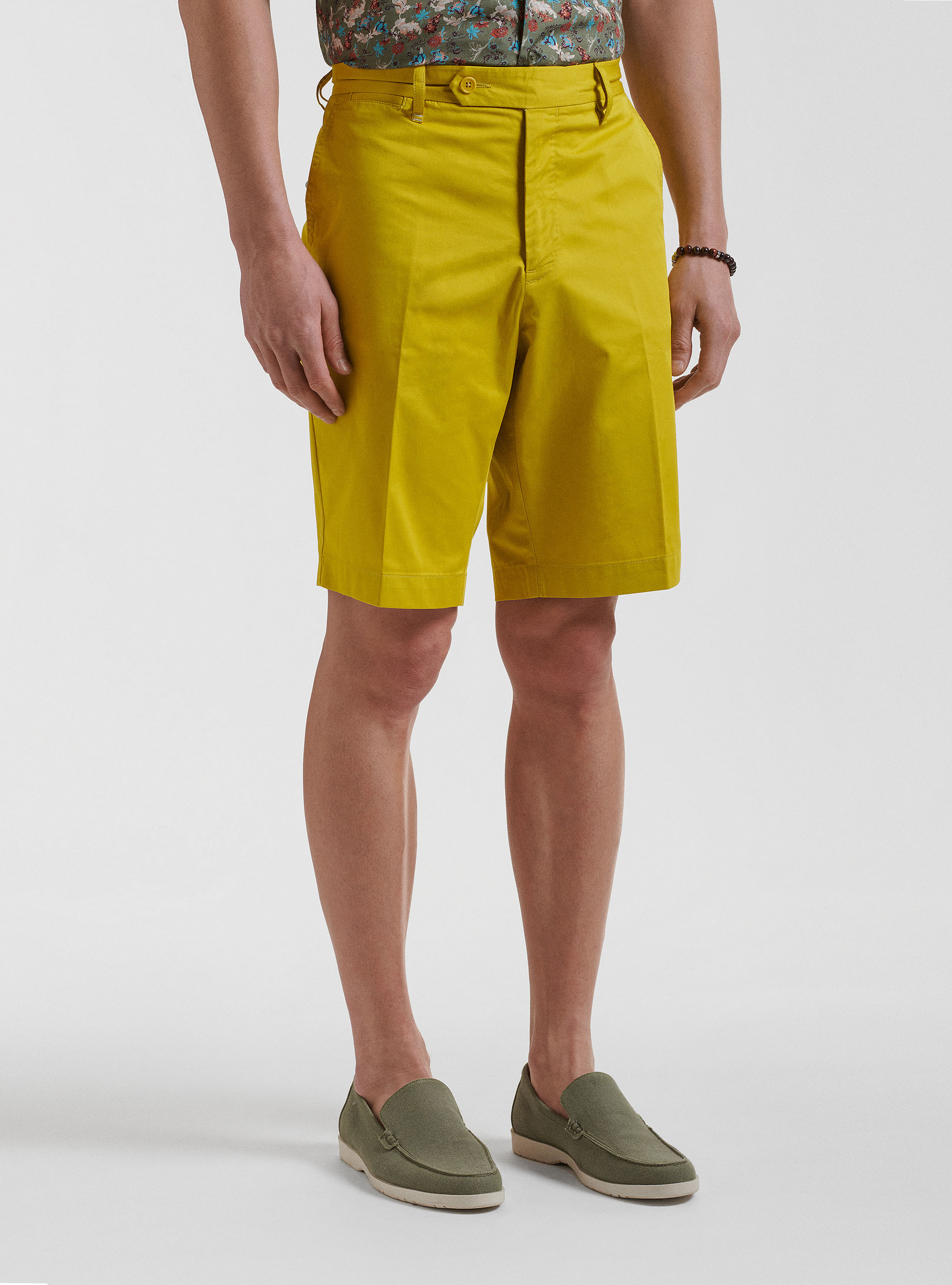 Yellow khaki shorts discount