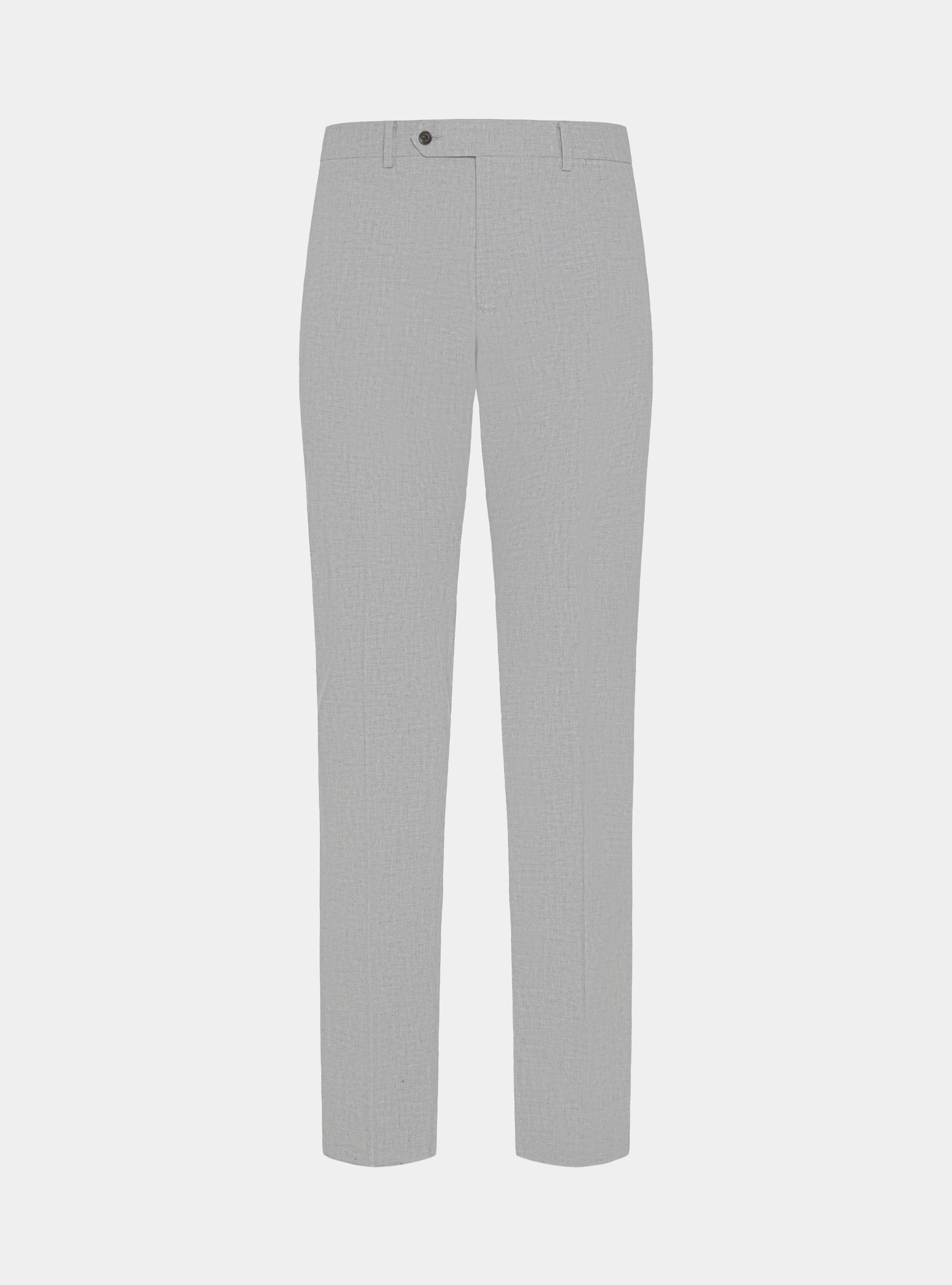 Pantaloni abito grigio in cotone stretch, GRIGIO MELANGE 0151C