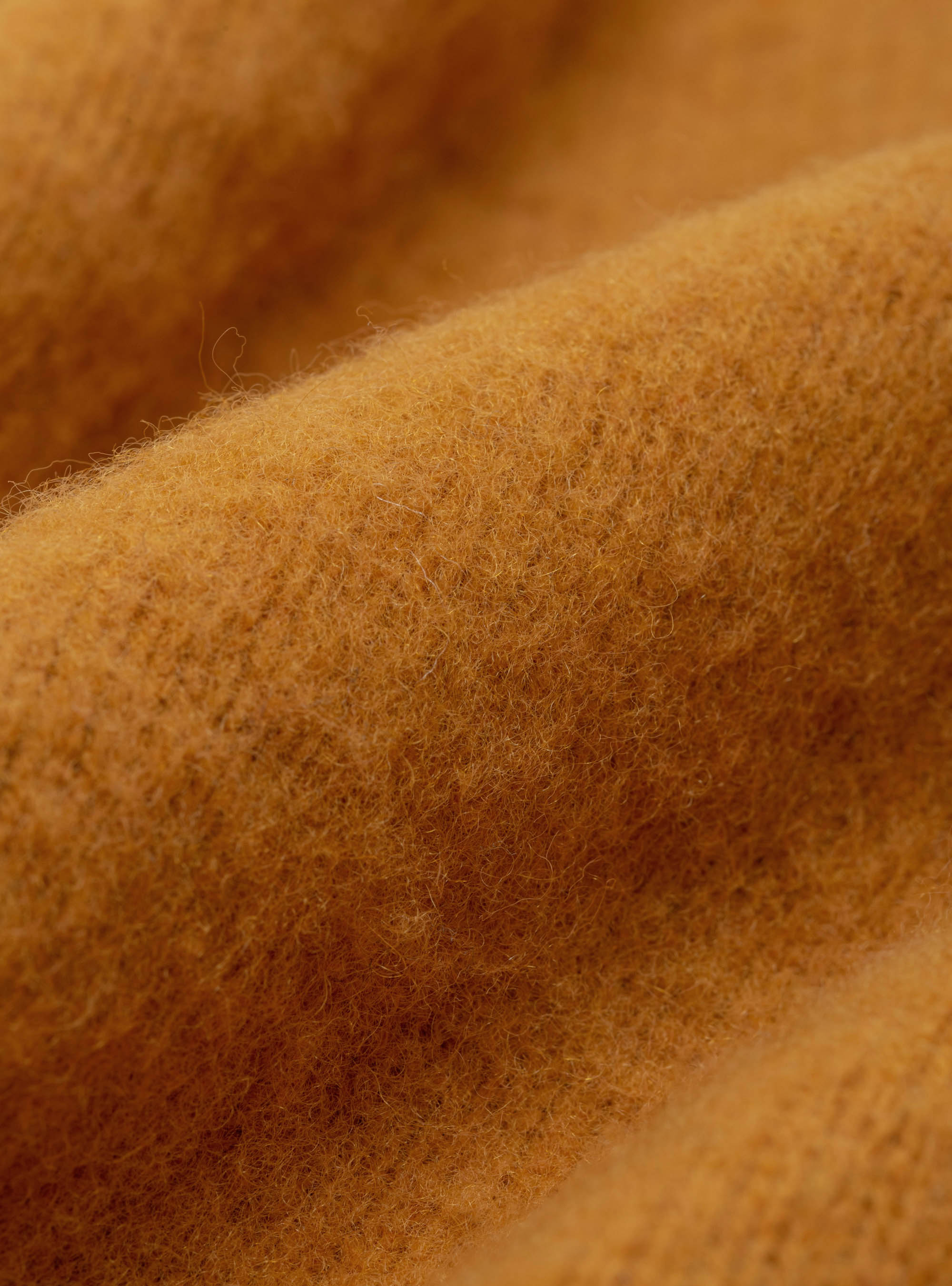 Maglia girocollo in lana brushed, SENAPE 0715C