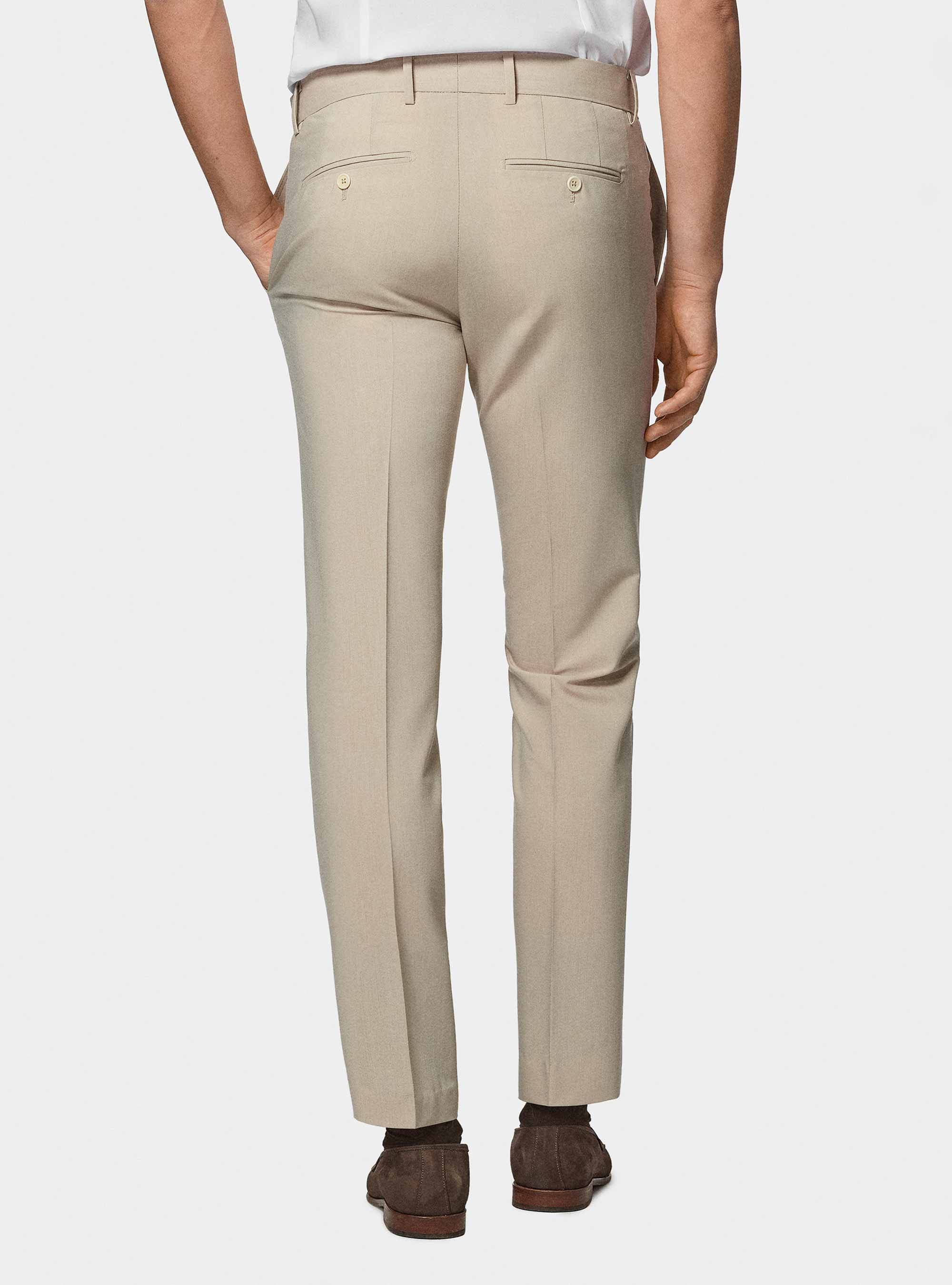 Pantaloni da abito slim fit, ECRU