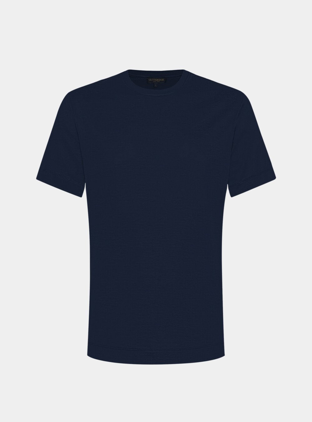 Lisle thread half-sleeved T-shirt, NAVY BLUE