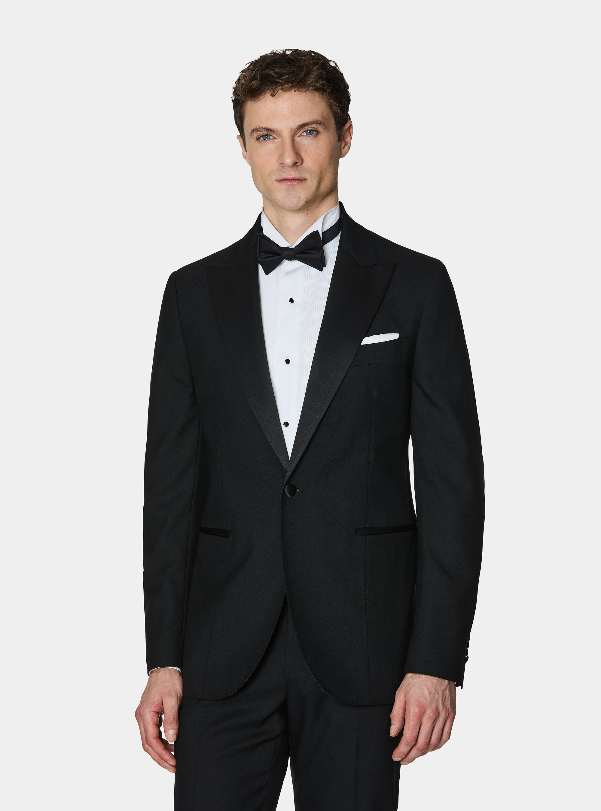Americana de esmoquin de lana Vitale Barberis Canonico, NEGRO
