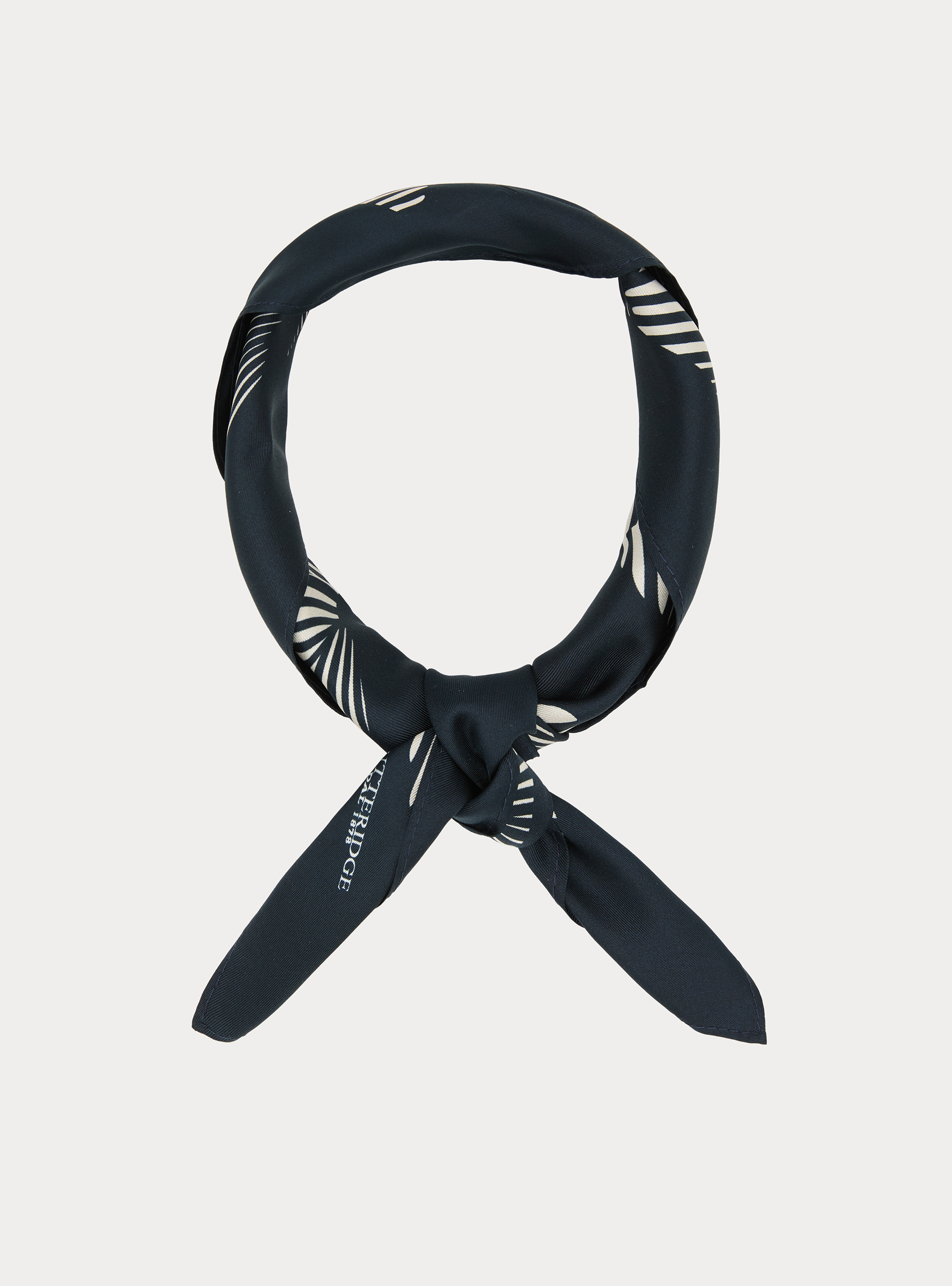 Foulard stampato in seta fantasia, NAVY BLUE