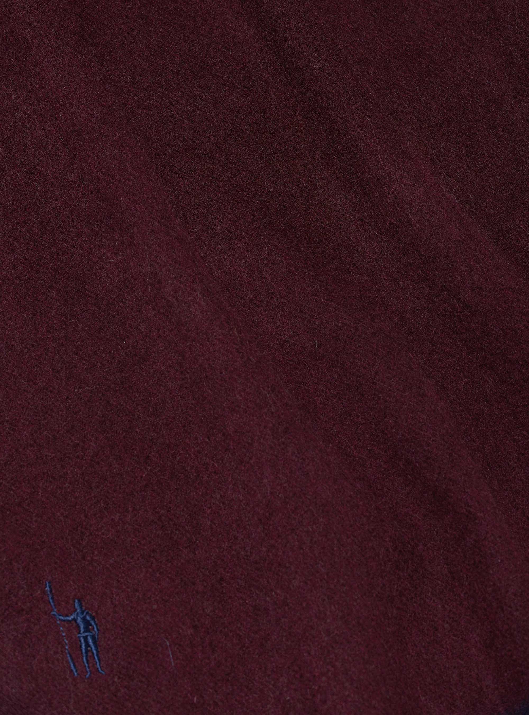 Wool and cashmere scarf with contrasting edge, BORDEAUX